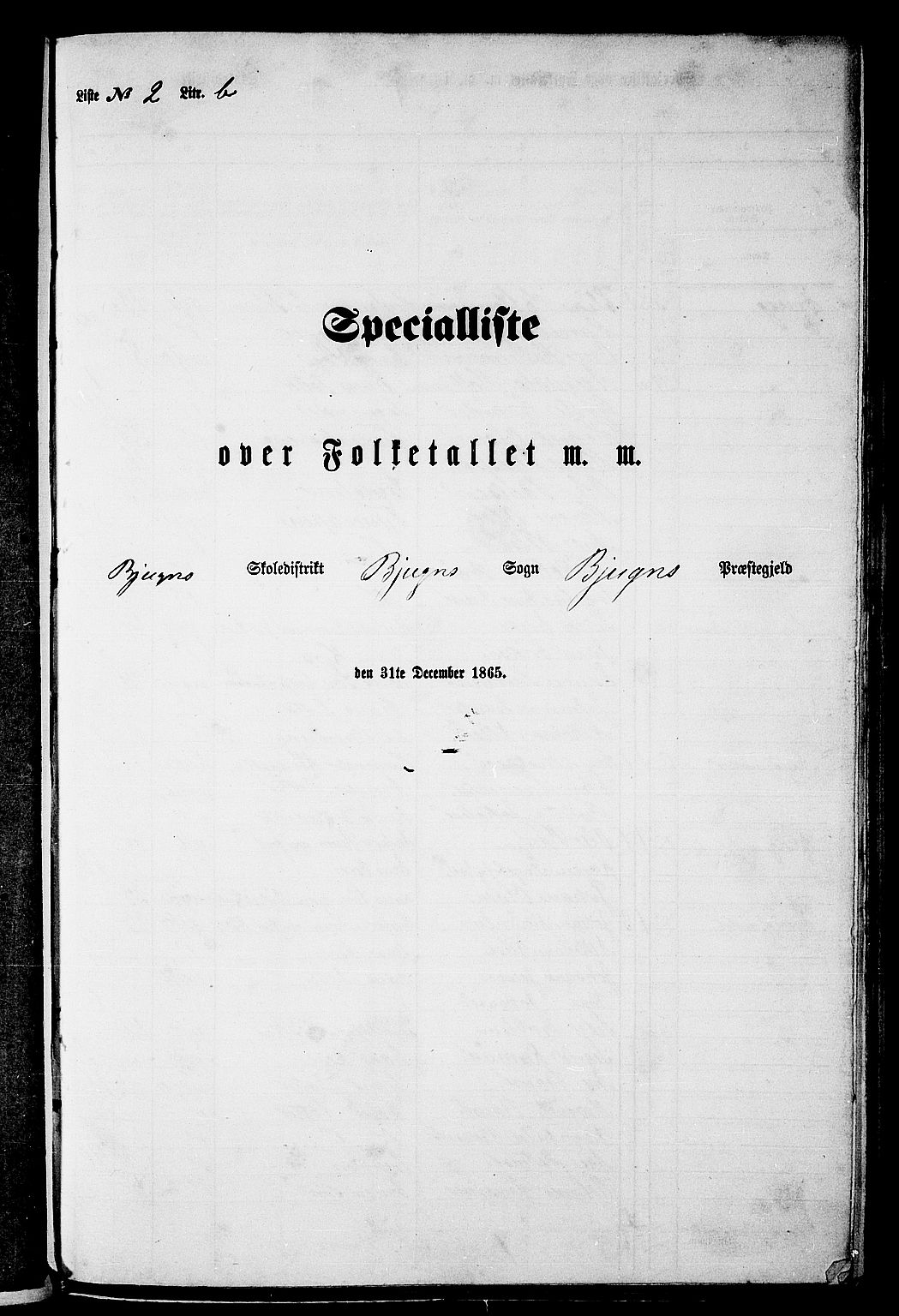 RA, Folketelling 1865 for 1627P Bjugn prestegjeld, 1865, s. 58