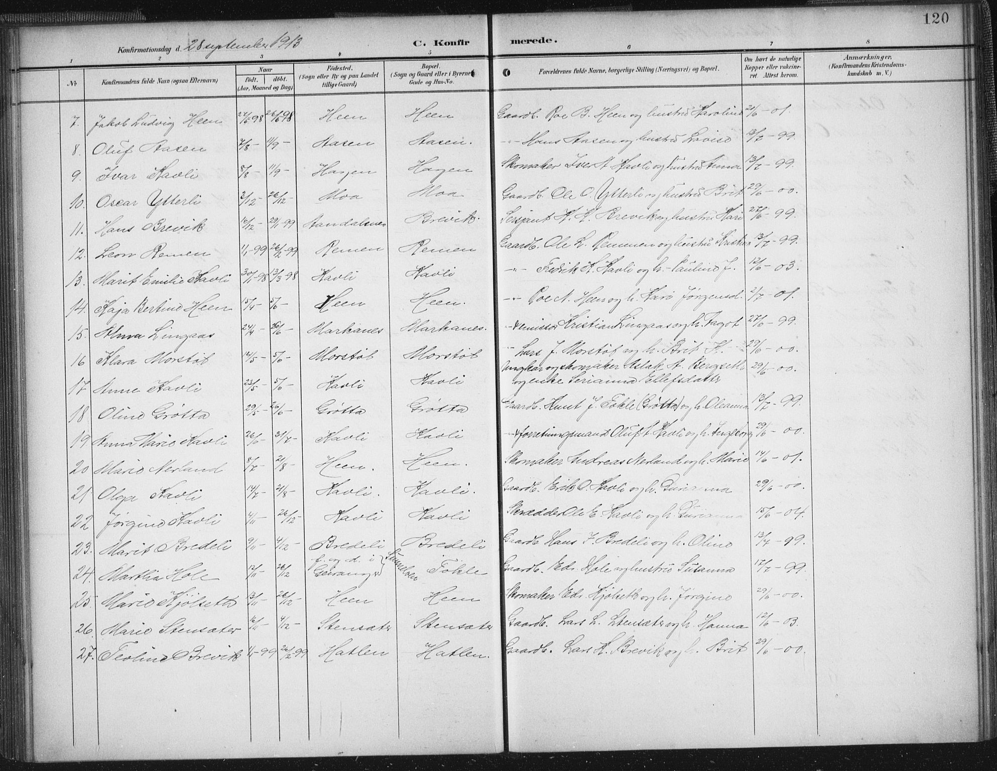 Ministerialprotokoller, klokkerbøker og fødselsregistre - Møre og Romsdal, AV/SAT-A-1454/545/L0589: Klokkerbok nr. 545C03, 1902-1937, s. 120