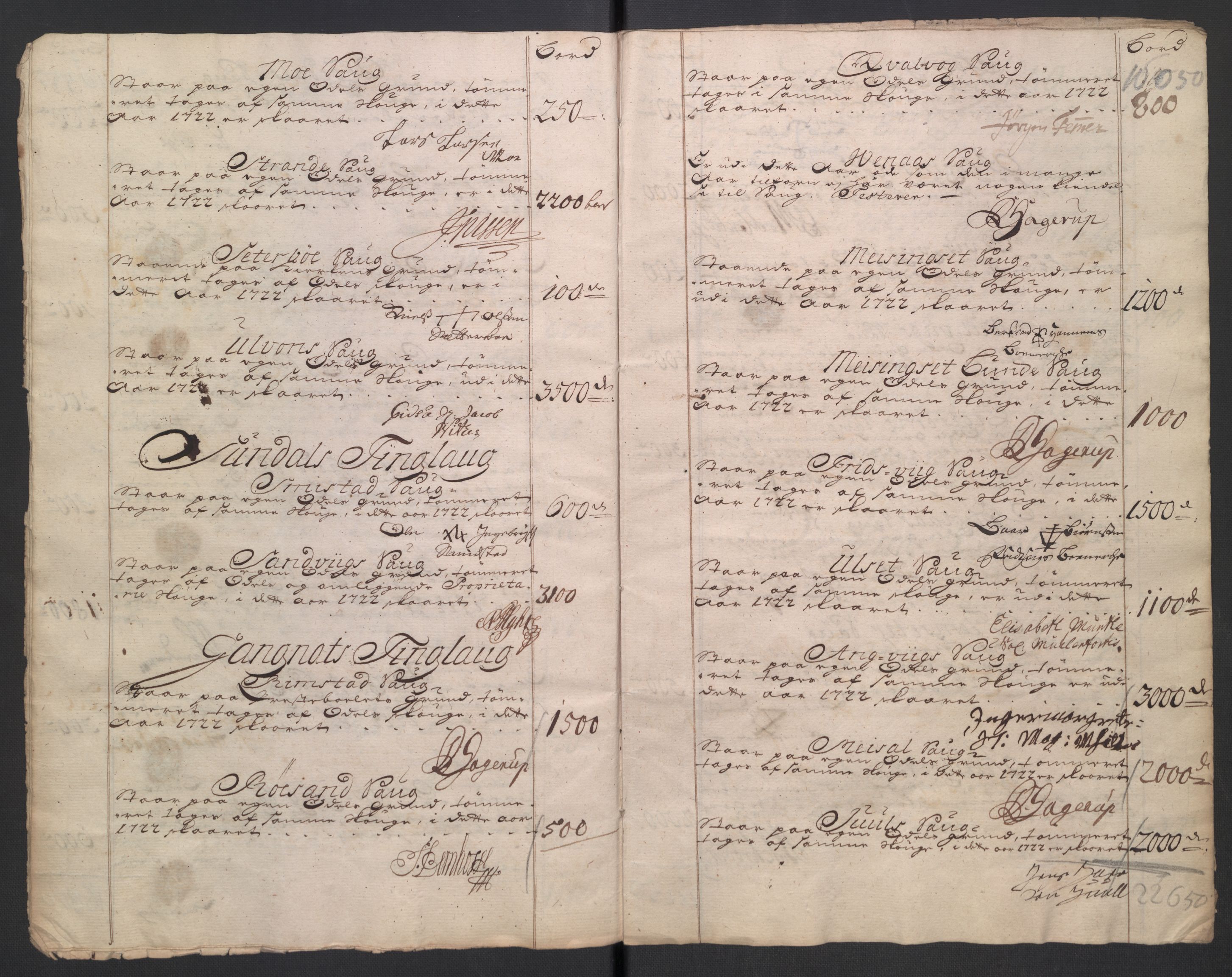 Rentekammeret inntil 1814, Reviderte regnskaper, Fogderegnskap, RA/EA-4092/R56/L3755: Fogderegnskap Nordmøre, 1722, s. 127