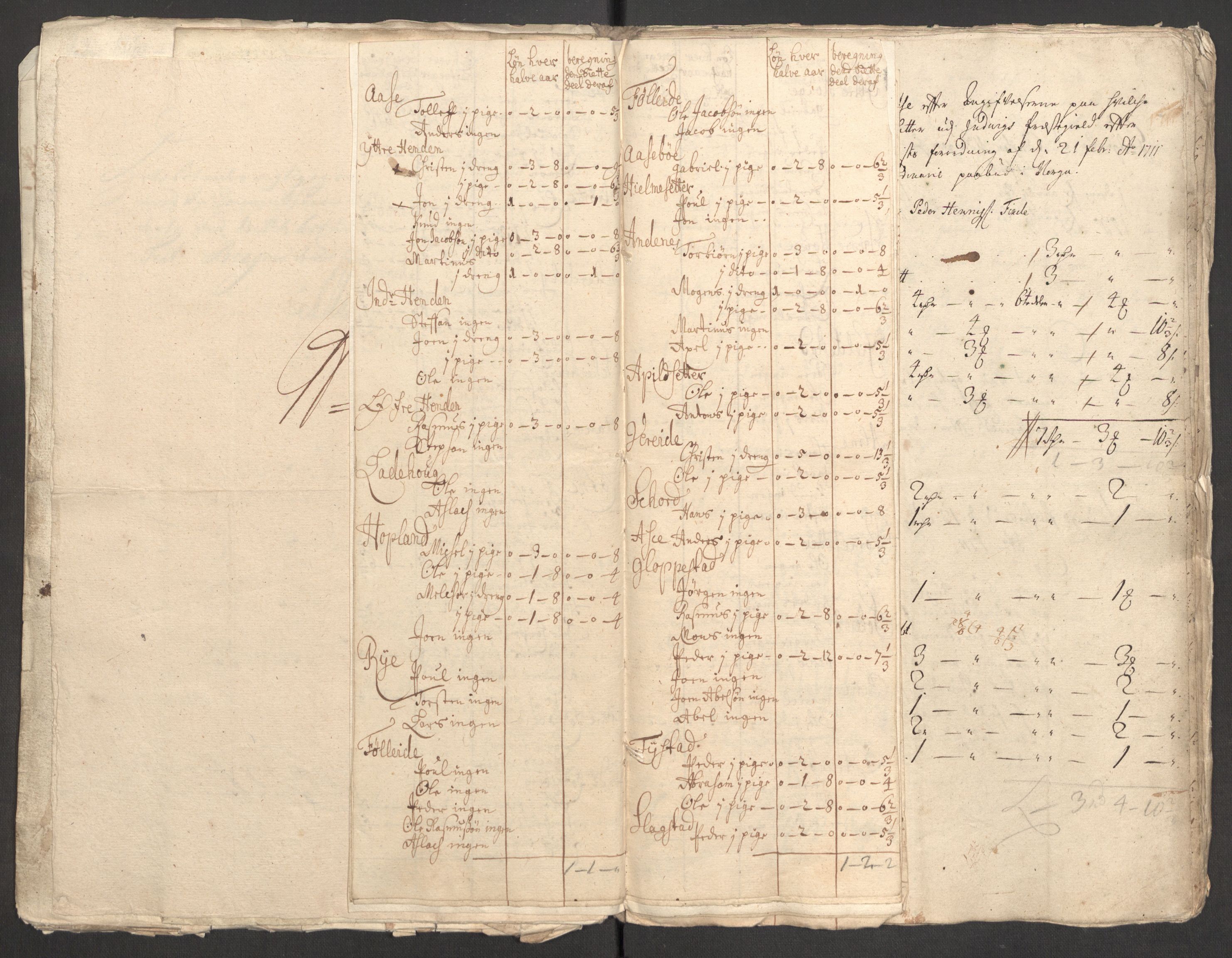 Rentekammeret inntil 1814, Reviderte regnskaper, Fogderegnskap, AV/RA-EA-4092/R53/L3434: Fogderegnskap Sunn- og Nordfjord, 1711, s. 99