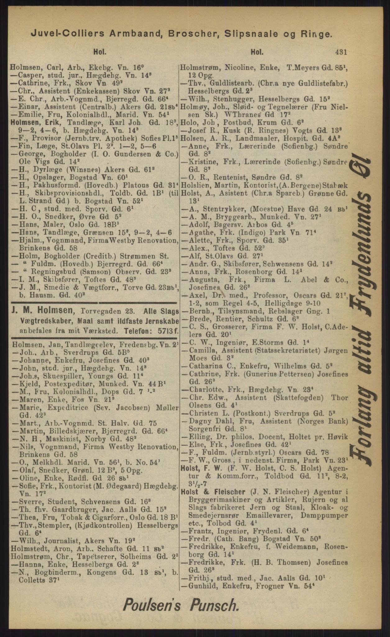 Kristiania/Oslo adressebok, PUBL/-, 1903, s. 431