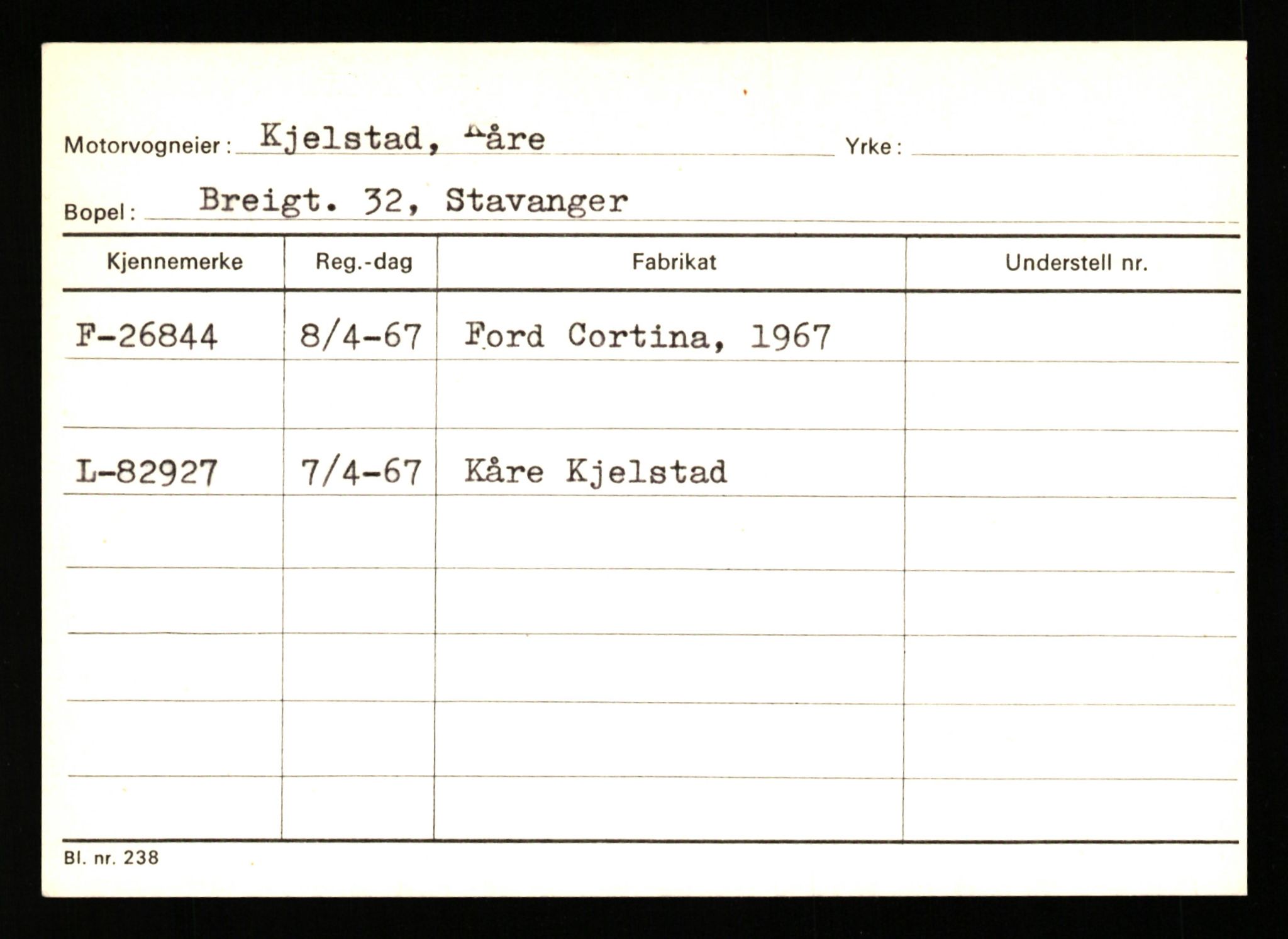 Stavanger trafikkstasjon, AV/SAST-A-101942/0/G/L0005: Registreringsnummer: 23000 - 34245, 1930-1971, s. 1317