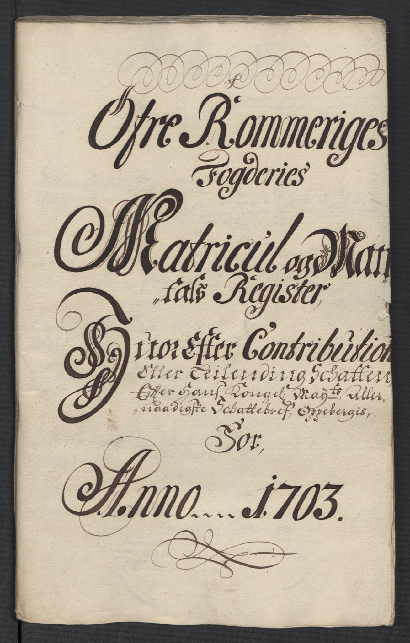 Rentekammeret inntil 1814, Reviderte regnskaper, Fogderegnskap, AV/RA-EA-4092/R12/L0716: Fogderegnskap Øvre Romerike, 1703, s. 126