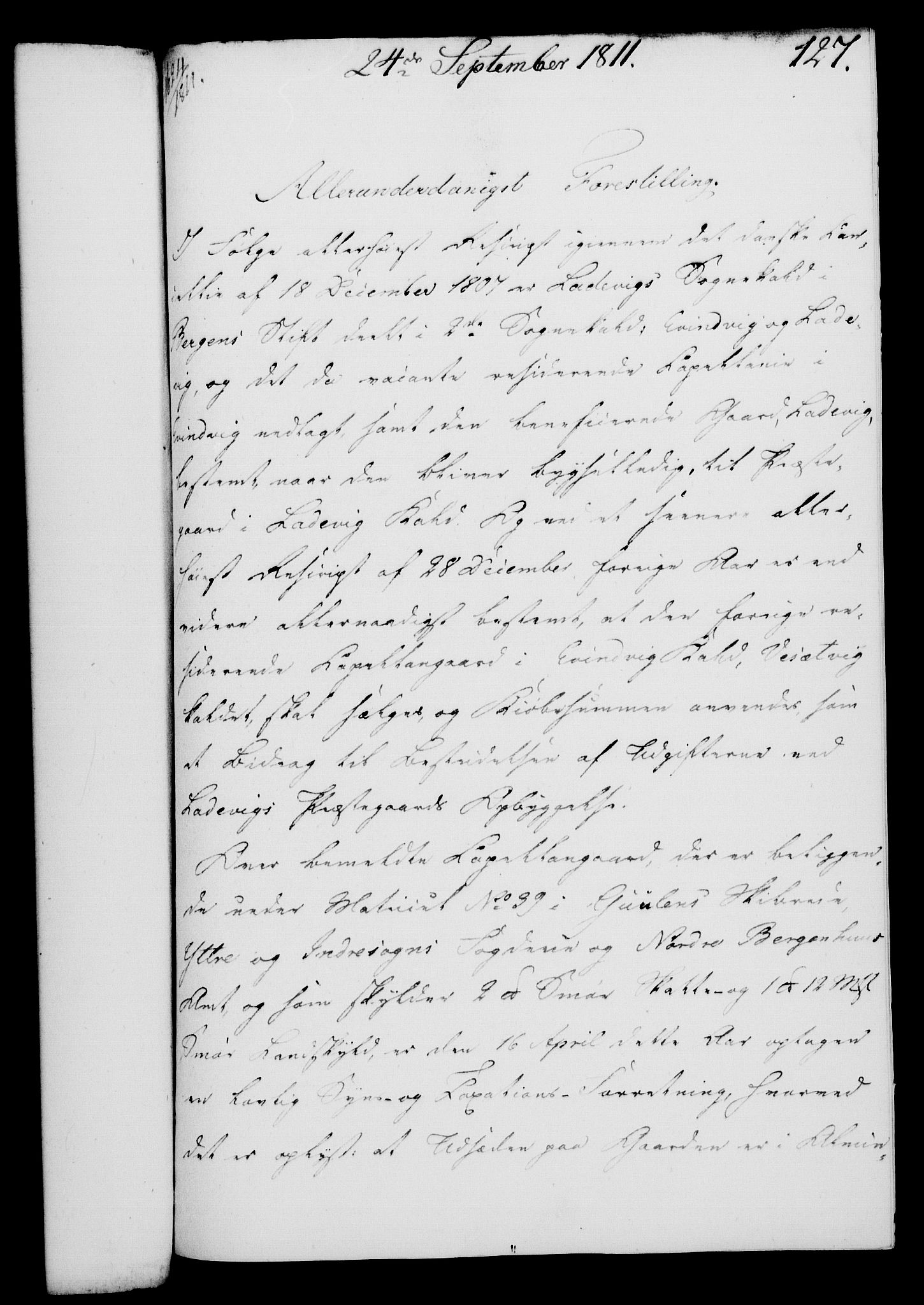 Rentekammeret, Kammerkanselliet, AV/RA-EA-3111/G/Gf/Gfa/L0093: Norsk relasjons- og resolusjonsprotokoll (merket RK 52.93), 1811, s. 505
