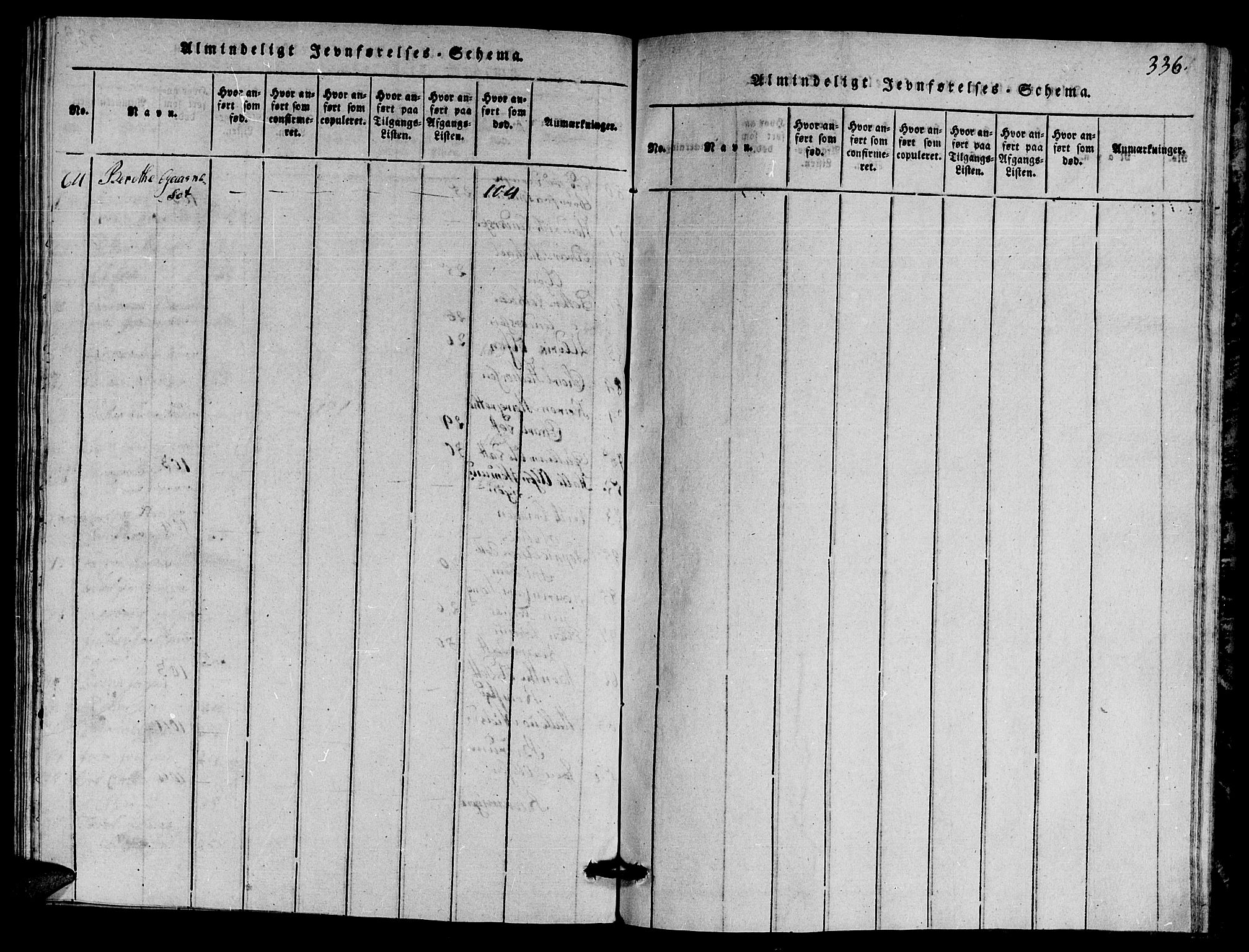 Ministerialprotokoller, klokkerbøker og fødselsregistre - Nord-Trøndelag, SAT/A-1458/770/L0590: Klokkerbok nr. 770C01, 1815-1824, s. 336