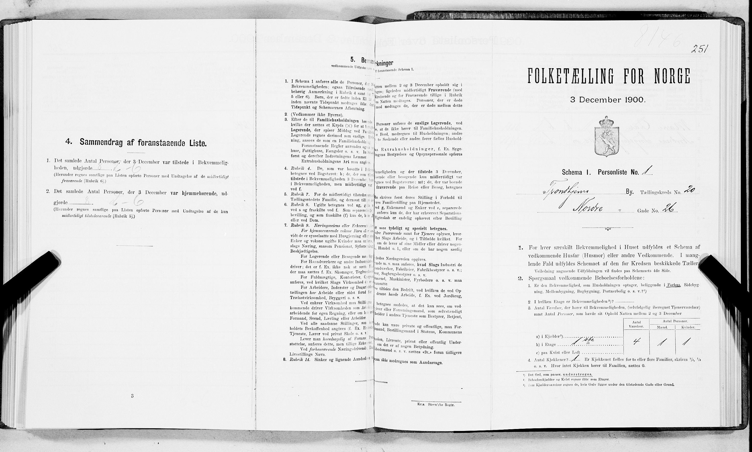 SAT, Folketelling 1900 for 1601 Trondheim kjøpstad, 1900, s. 3316