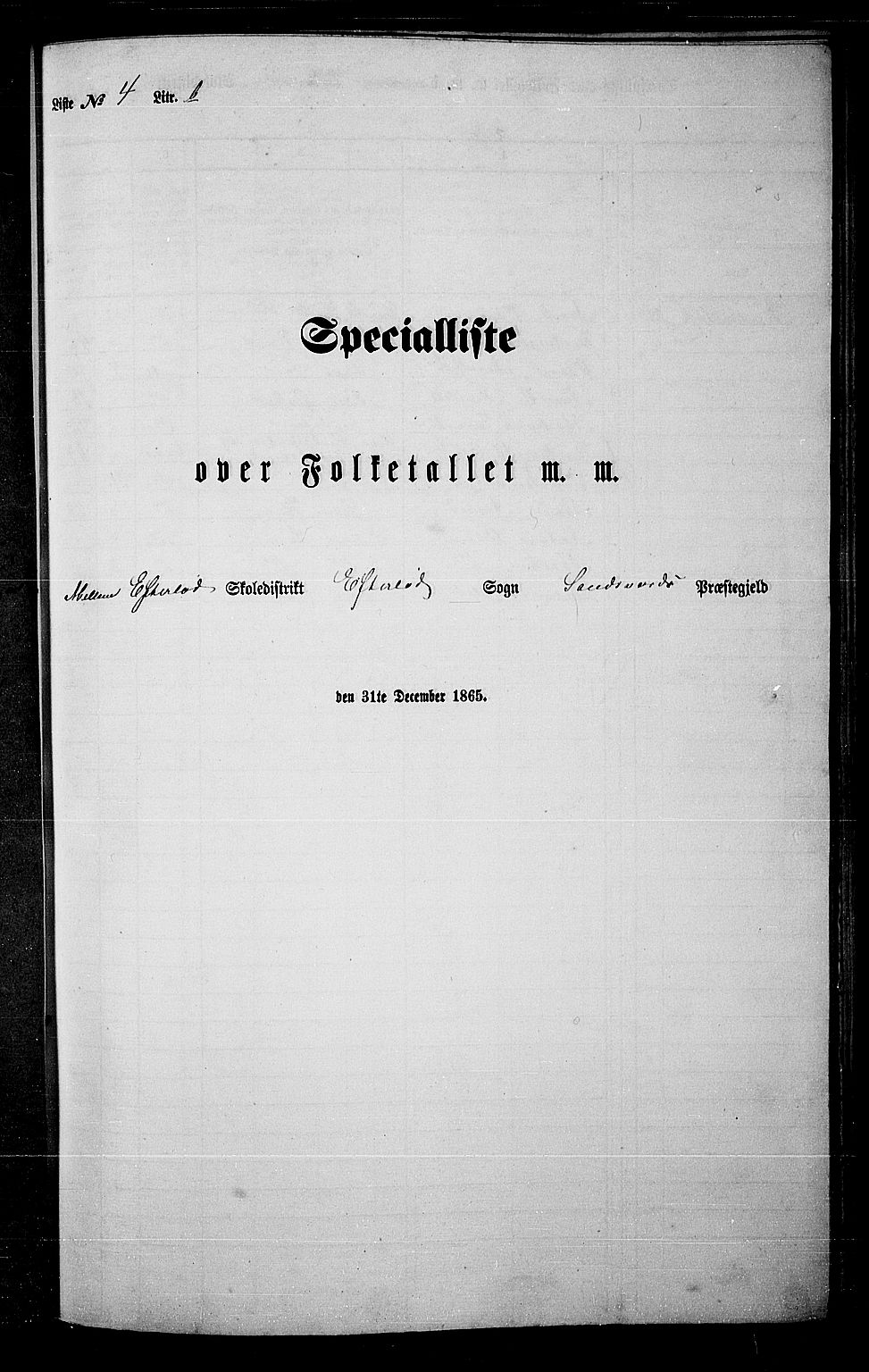 RA, Folketelling 1865 for 0629P Sandsvær prestegjeld, 1865, s. 83