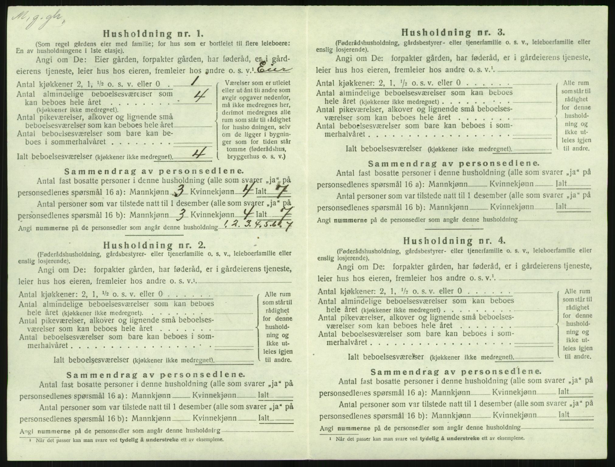 SAK, Folketelling 1920 for 0914 Holt herred, 1920, s. 1435