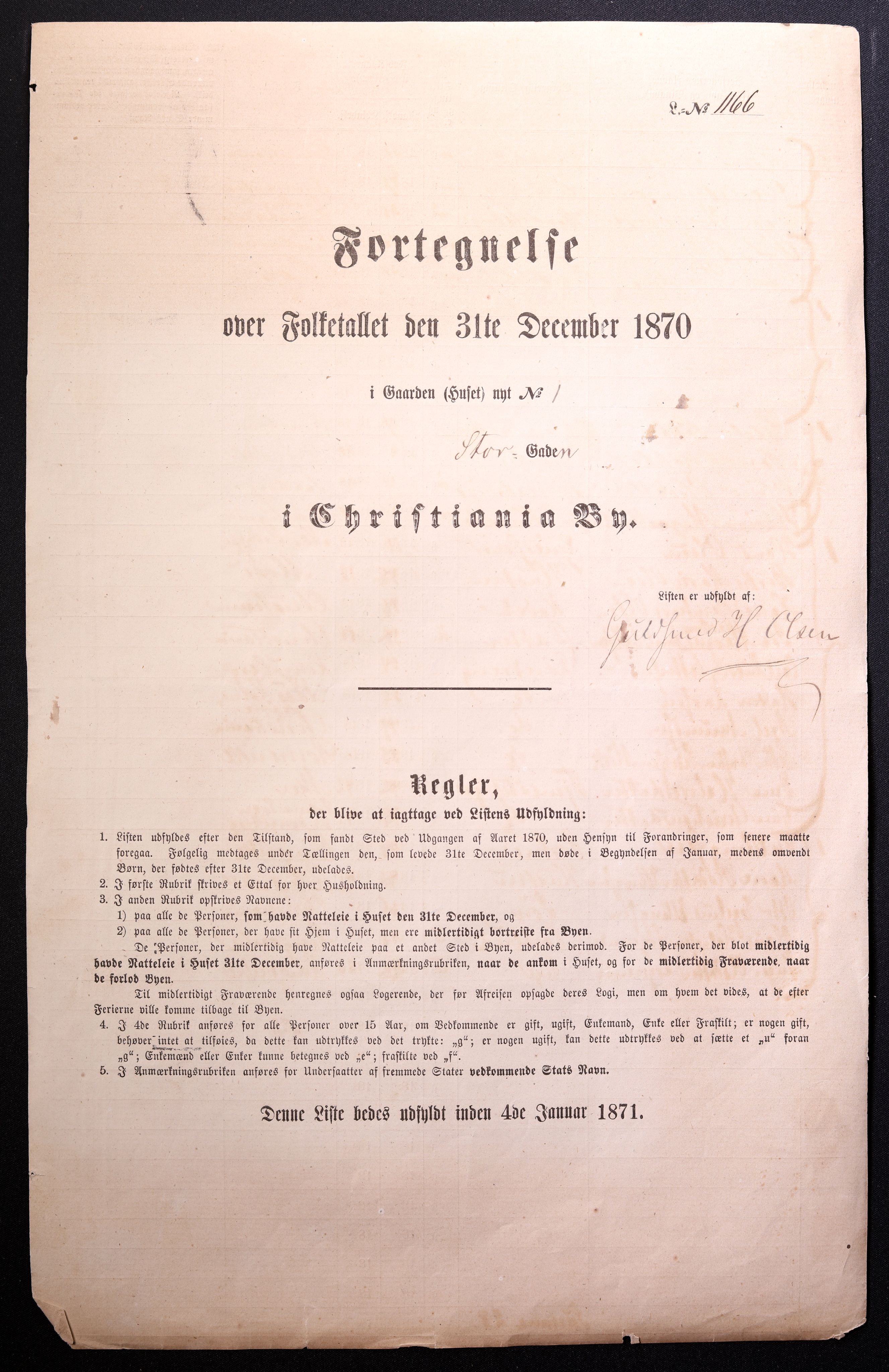 RA, Folketelling 1870 for 0301 Kristiania kjøpstad, 1870, s. 3776