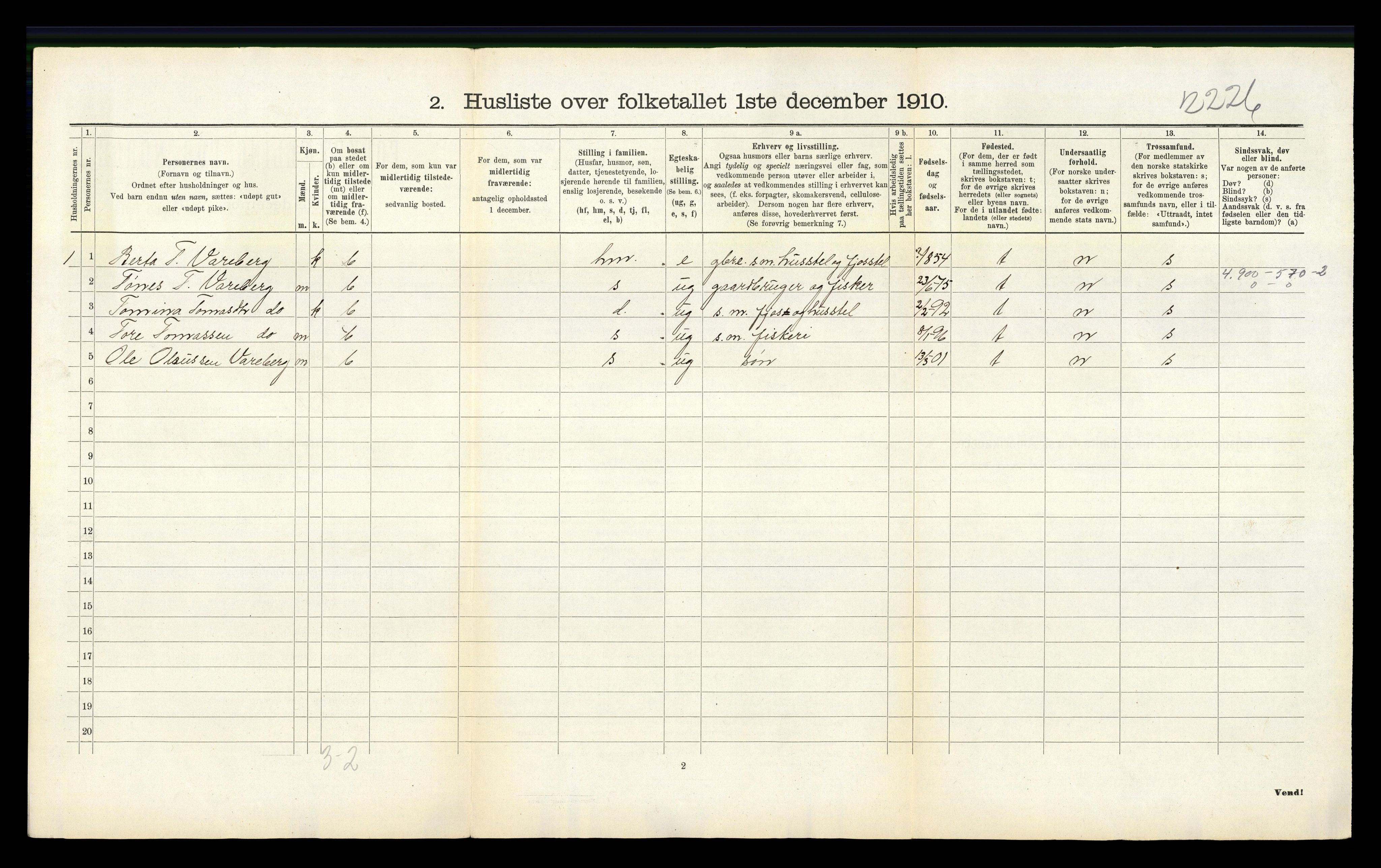RA, Folketelling 1910 for 1143 Mosterøy herred, 1910, s. 34