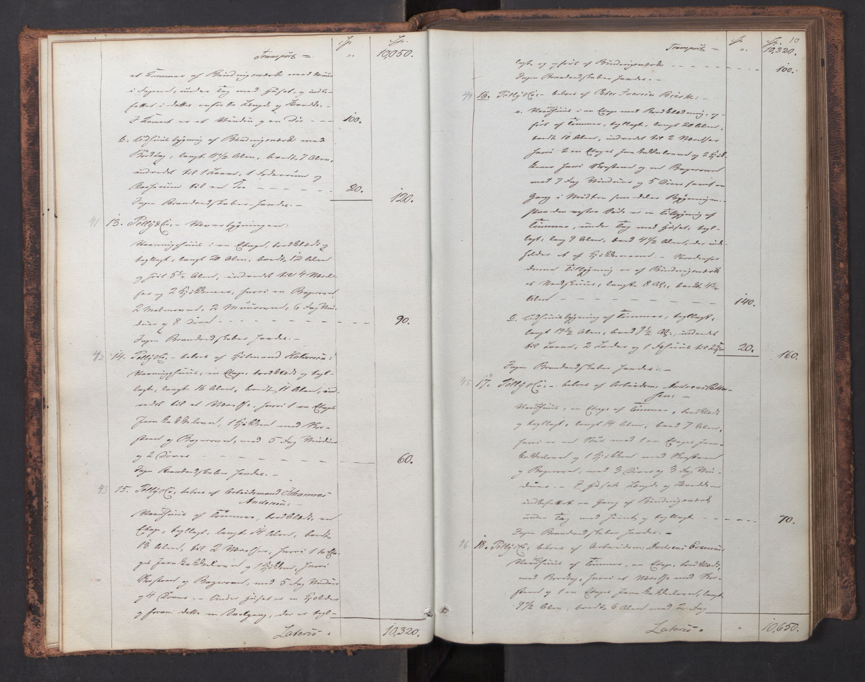Norges brannkasse, branntakster Sarpsborg, AV/SAO-A-11357/F/Fa/L0001: Branntakstprotokoll, 1840-1856, s. 9b-10a