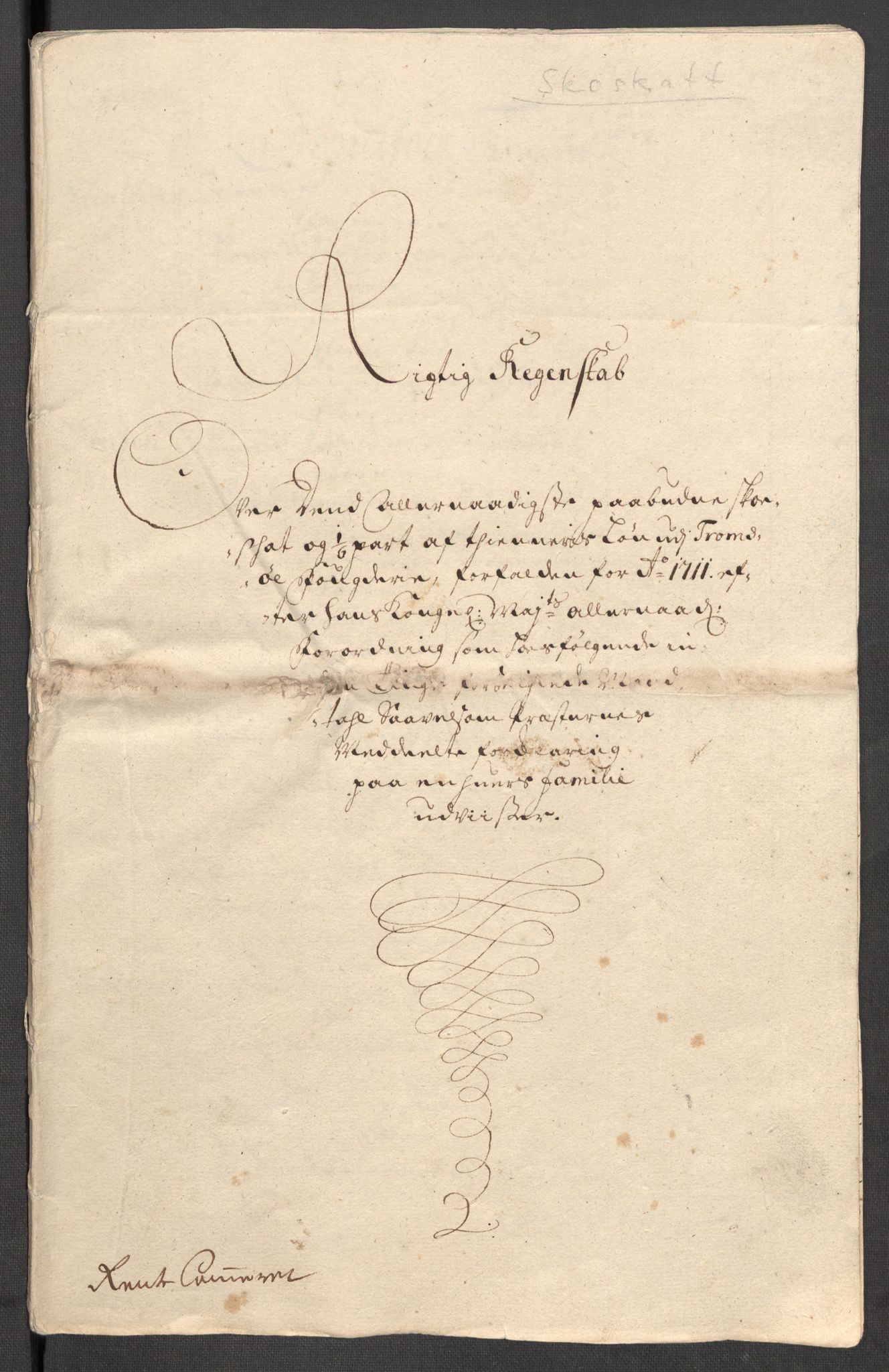 Rentekammeret inntil 1814, Reviderte regnskaper, Fogderegnskap, RA/EA-4092/R68/L4758: Fogderegnskap Senja og Troms, 1711-1712, s. 112