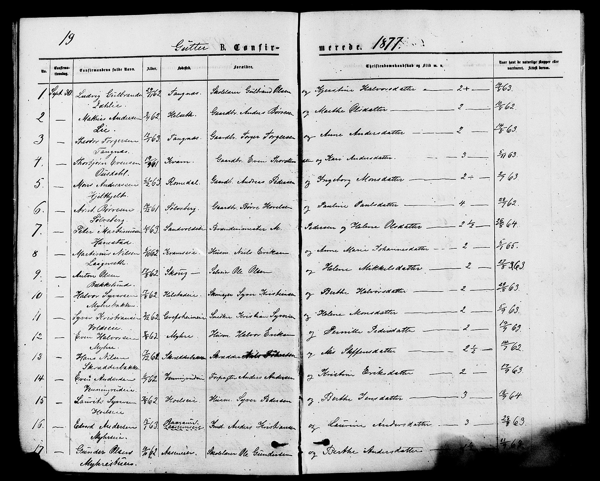 Nes prestekontor, Hedmark, AV/SAH-PREST-020/K/Ka/L0006: Ministerialbok nr. 6, 1873-1886, s. 19