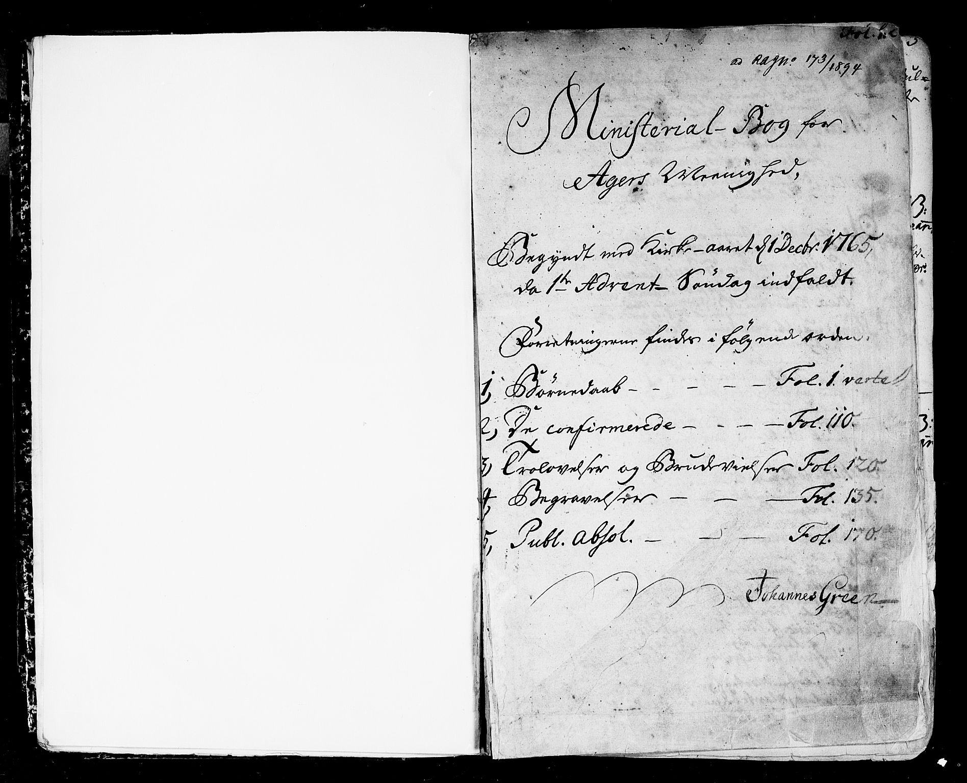 Aker prestekontor kirkebøker, SAO/A-10861/F/L0009: Ministerialbok nr. 9, 1765-1785, s. 1