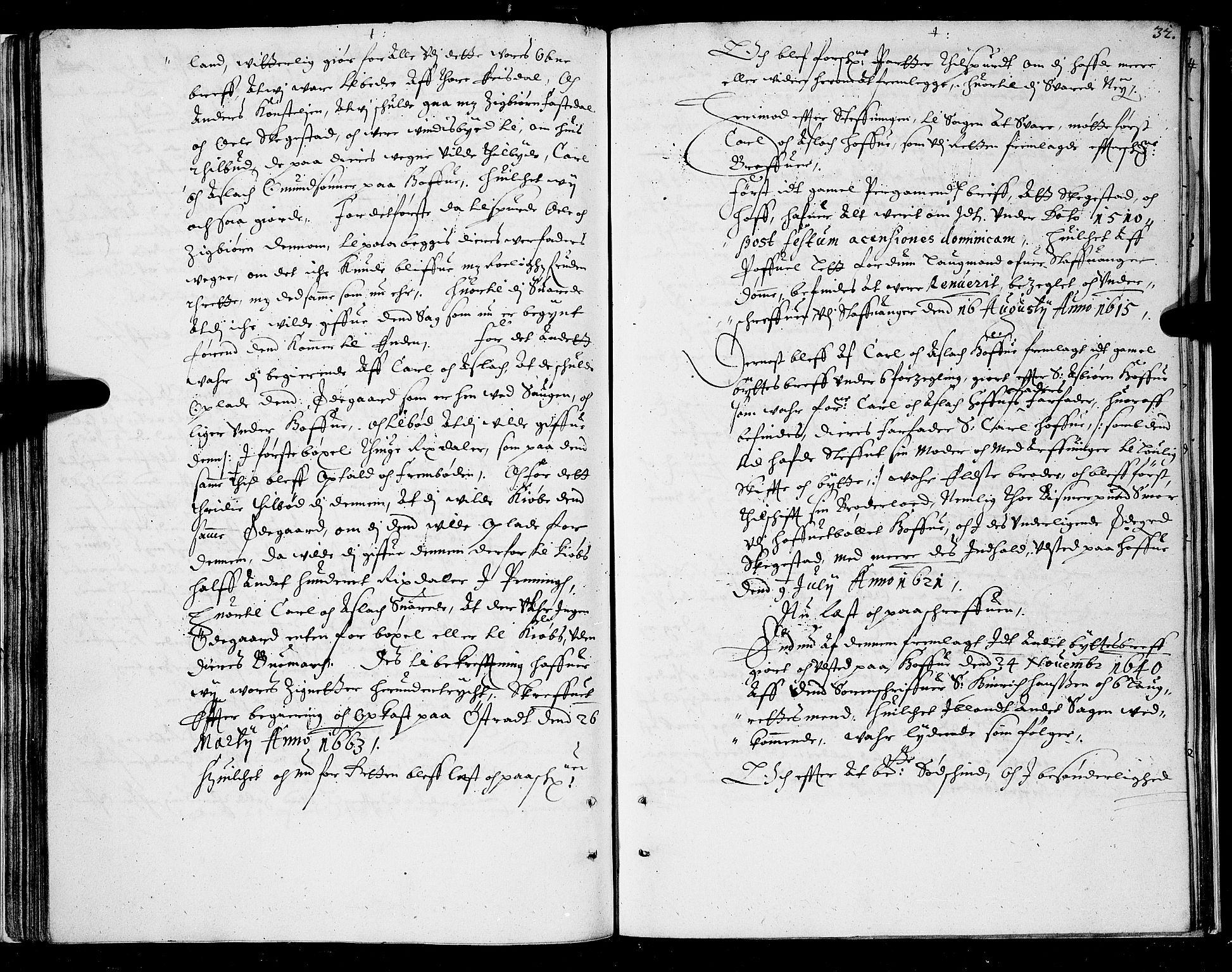 Stavanger lagting, AV/SAST-A-101420/Oa/L0007: Tingbok, 1663, s. 31b-32a