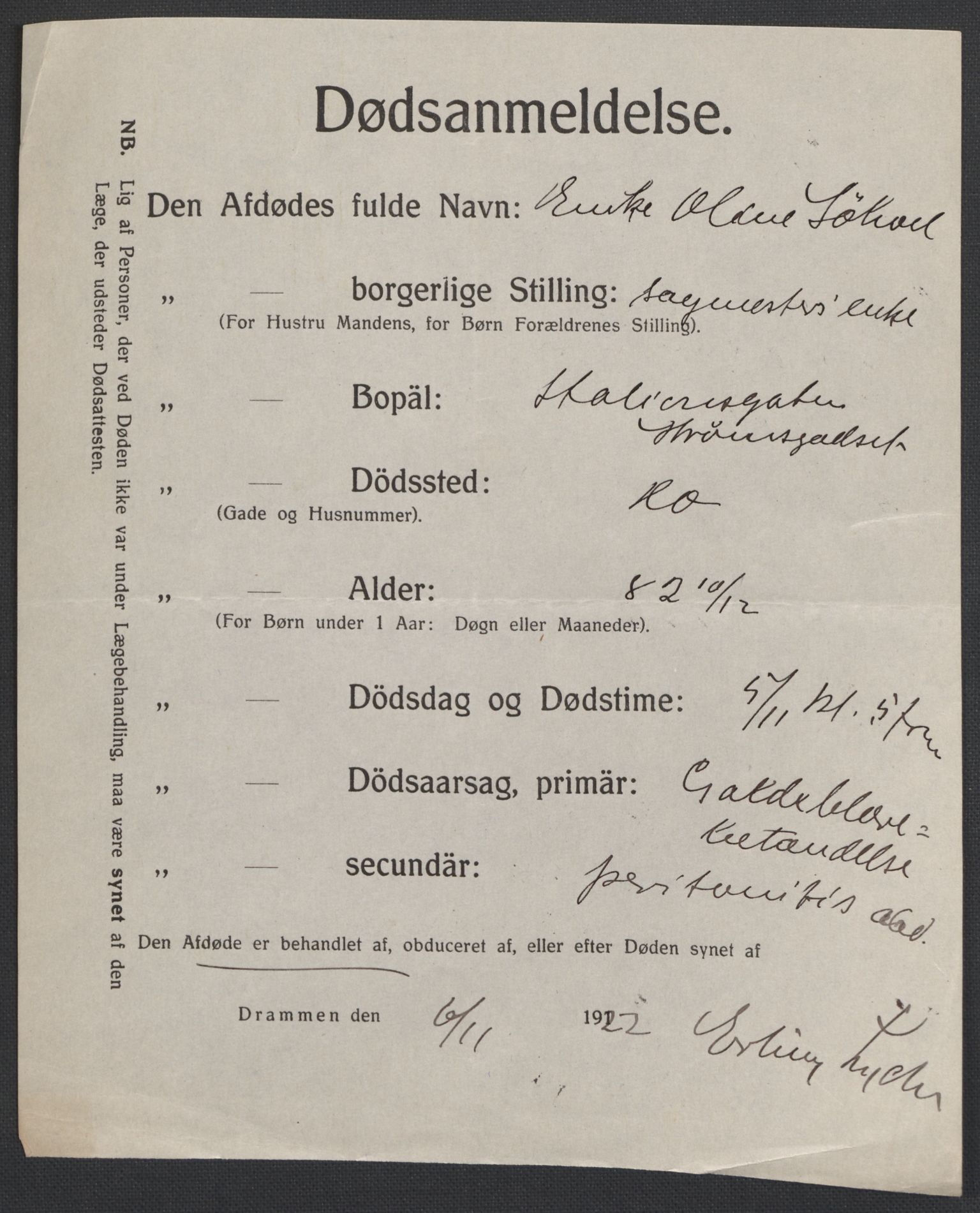 Skoger lensmannskontor, AV/SAKO-A-548/H/Ha/L0006: Dødsfallsprotokoll, 1916-1923