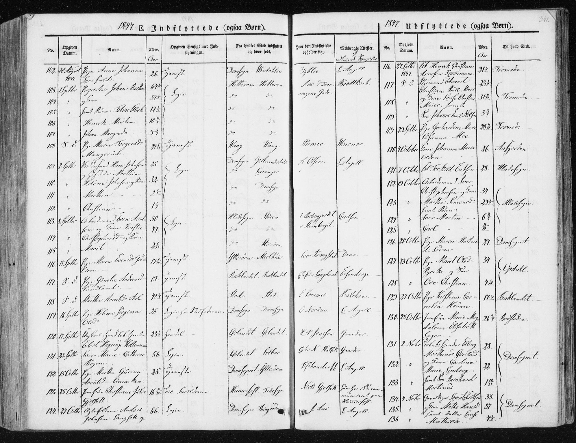 Ministerialprotokoller, klokkerbøker og fødselsregistre - Sør-Trøndelag, SAT/A-1456/602/L0110: Ministerialbok nr. 602A08, 1840-1854, s. 341