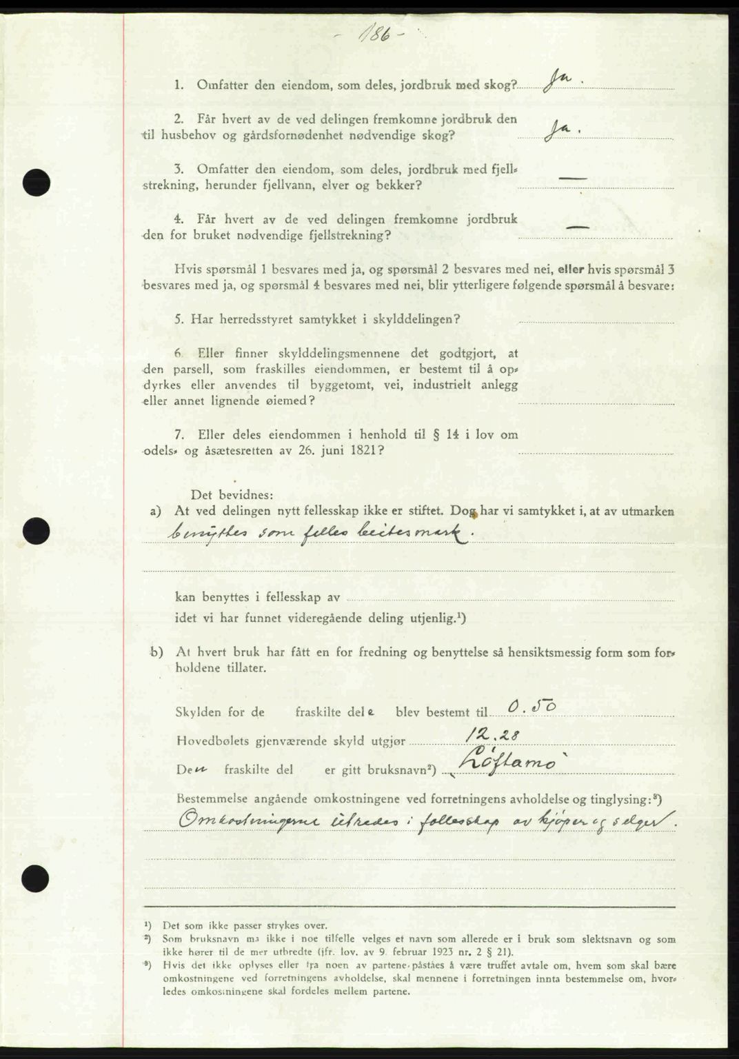 Gauldal sorenskriveri, SAT/A-0014/1/2/2C: Pantebok nr. A2, 1946-1946, Dagboknr: 1037/1946
