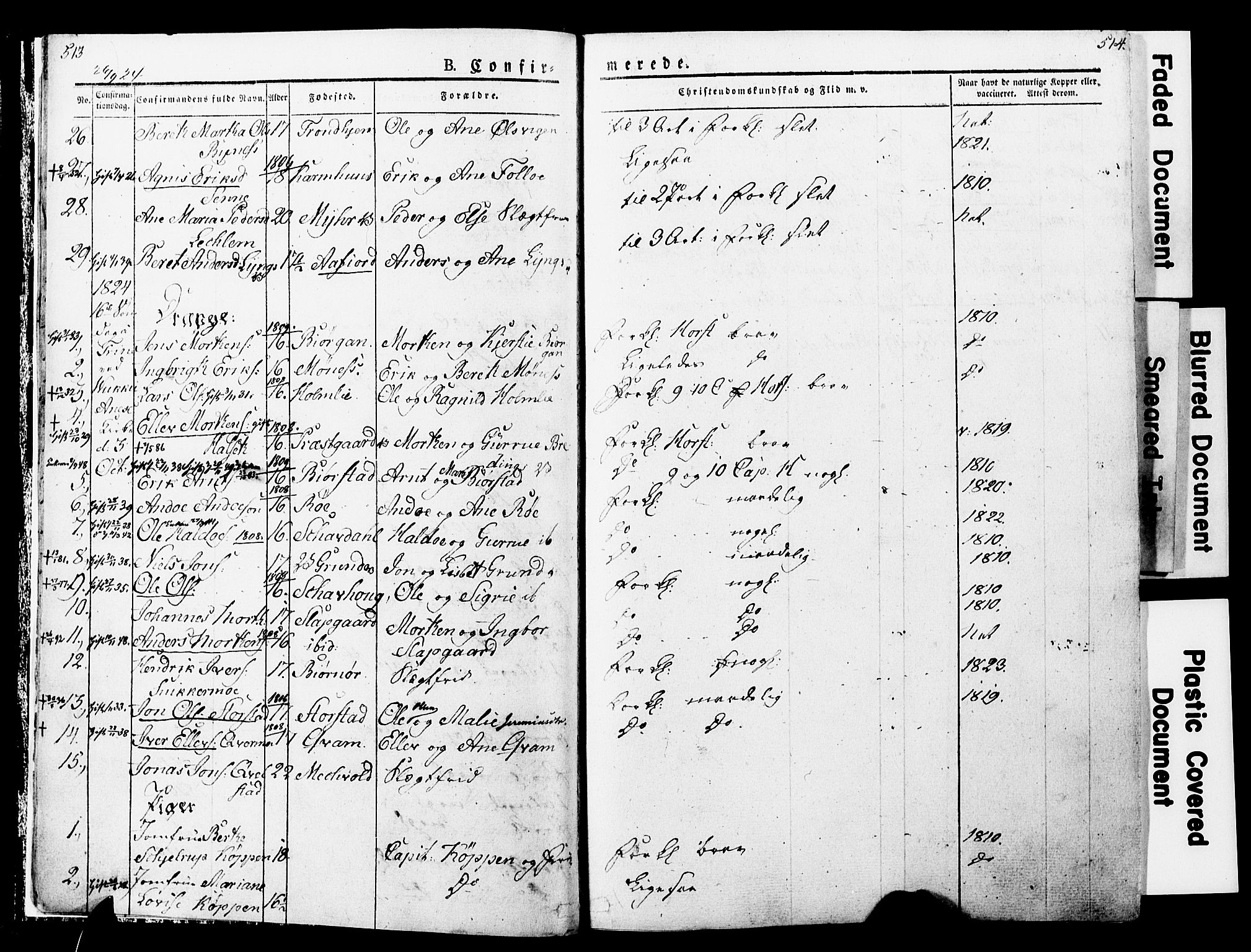 Ministerialprotokoller, klokkerbøker og fødselsregistre - Nord-Trøndelag, AV/SAT-A-1458/723/L0243: Ministerialbok nr. 723A12, 1822-1851, s. 513-514