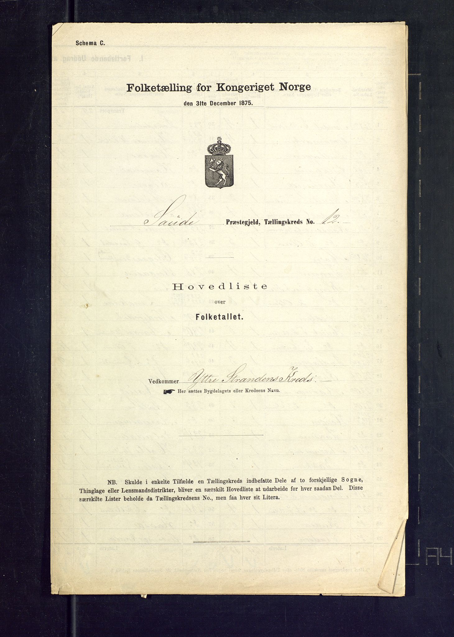 SAKO, Folketelling 1875 for 0822P Sauherad prestegjeld, 1875, s. 46