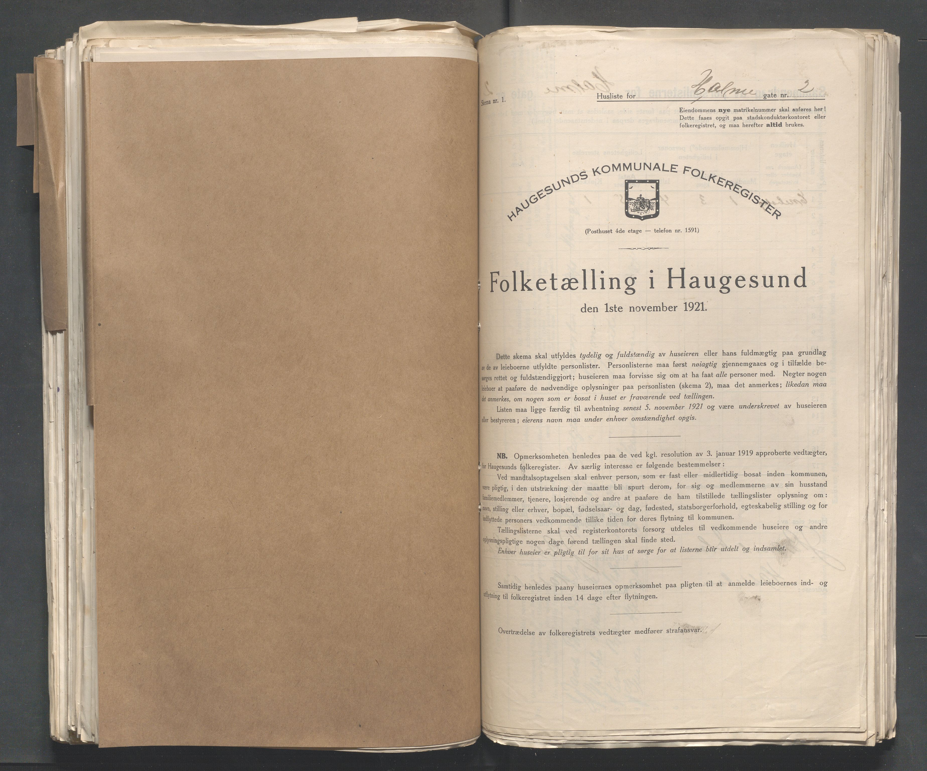 IKAR, Kommunal folketelling 1.11.1921 for Haugesund, 1921, s. 6117