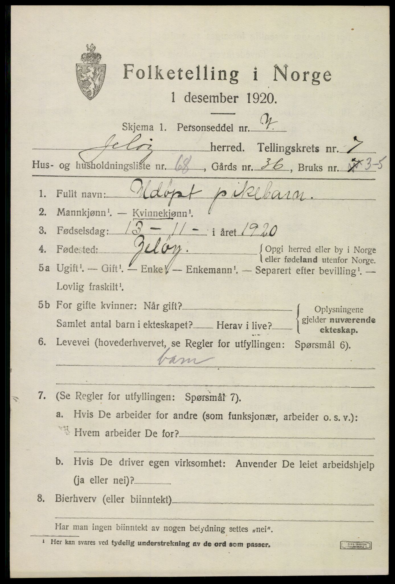 SAO, Folketelling 1920 for 0194 Moss herred, 1920, s. 8633