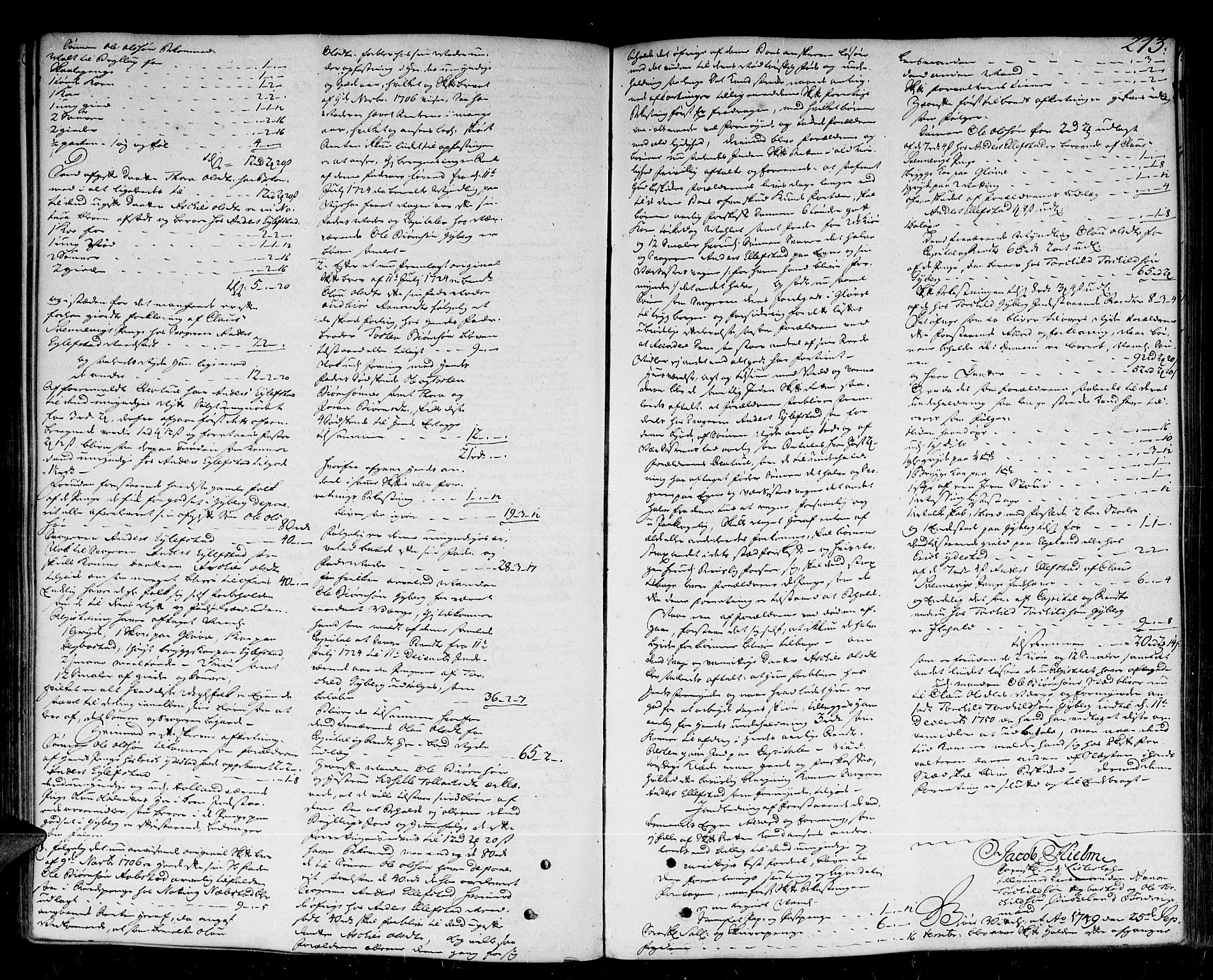 Lister sorenskriveri, AV/SAK-1221-0003/H/Hc/L0031: Skifteprotokoll nr 30a med register, 1748-1752, s. 212b-213a