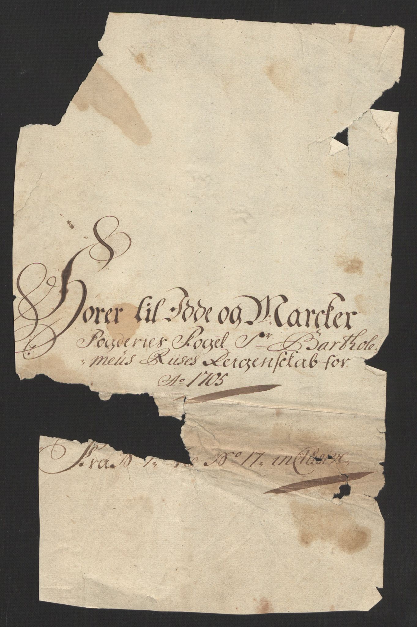 Rentekammeret inntil 1814, Reviderte regnskaper, Fogderegnskap, AV/RA-EA-4092/R01/L0017: Fogderegnskap Idd og Marker, 1704-1706, s. 227