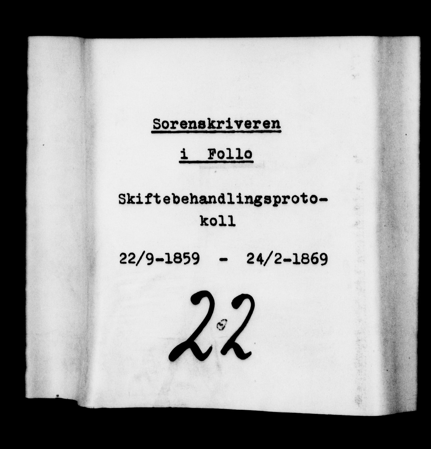 Follo sorenskriveri, SAO/A-10274/H/Hd/L0002: Skifteforhandlingsprotokoll, 1859-1869