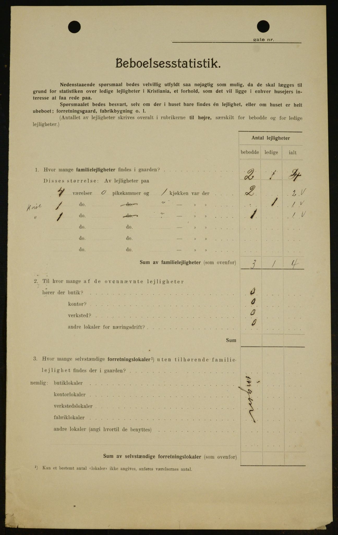 OBA, Kommunal folketelling 1.2.1909 for Kristiania kjøpstad, 1909, s. 86324