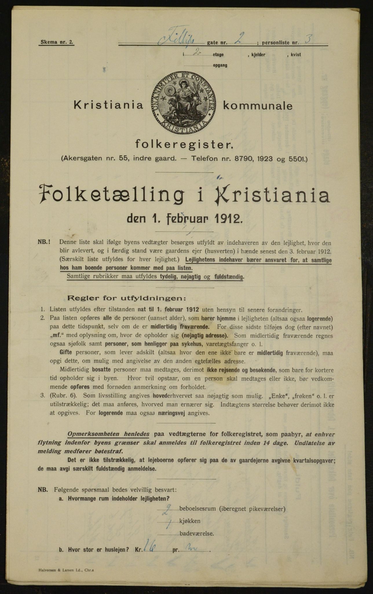 OBA, Kommunal folketelling 1.2.1912 for Kristiania, 1912, s. 24197