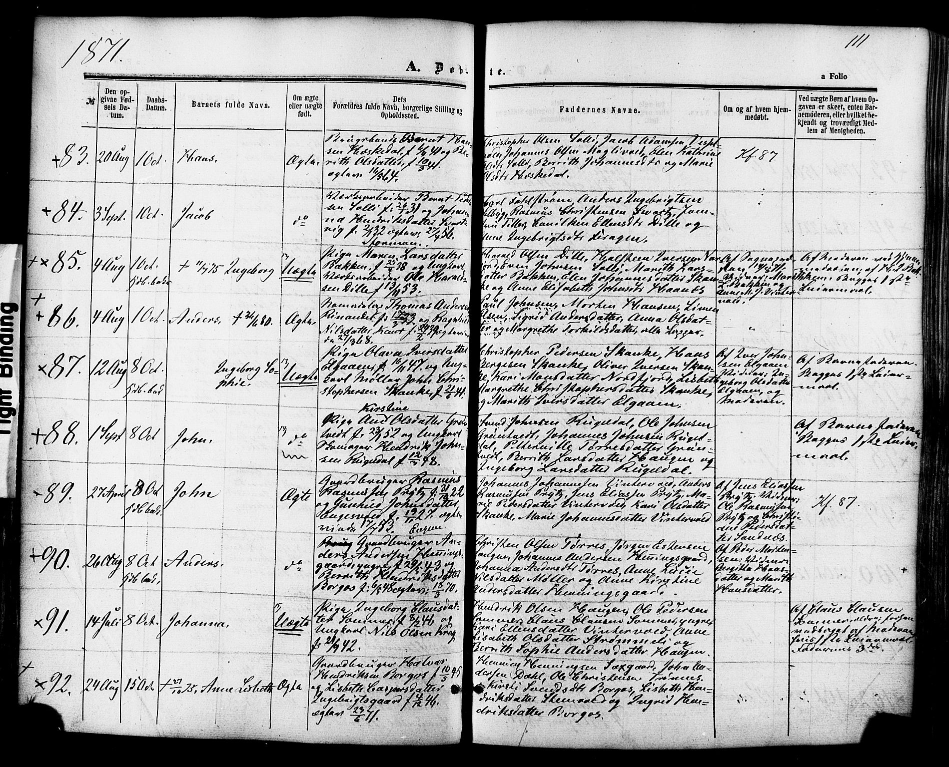 Ministerialprotokoller, klokkerbøker og fødselsregistre - Sør-Trøndelag, SAT/A-1456/681/L0932: Ministerialbok nr. 681A10, 1860-1878, s. 111