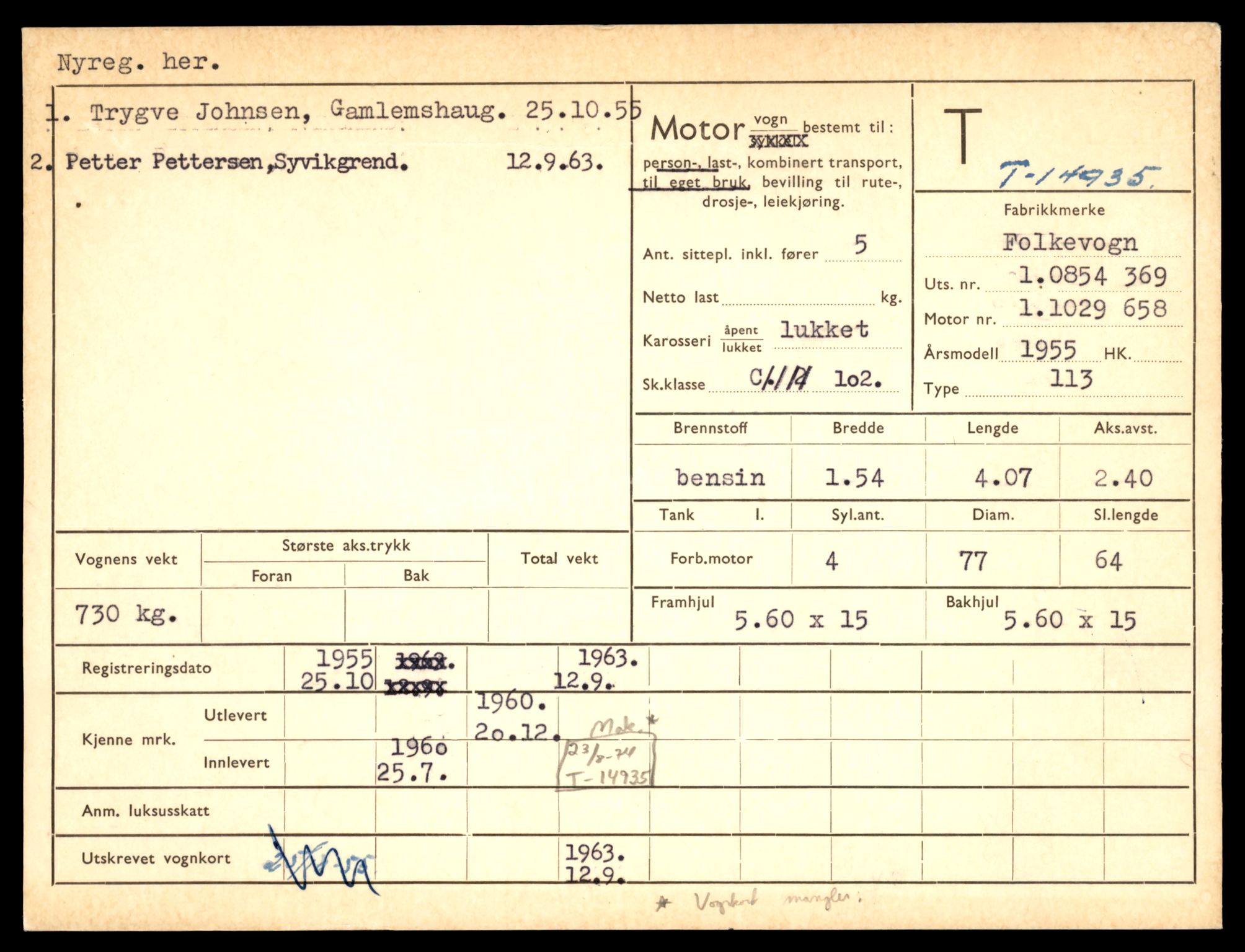 Møre og Romsdal vegkontor - Ålesund trafikkstasjon, AV/SAT-A-4099/F/Fe/L0049: Registreringskort for kjøretøy T 14864 - T 18613, 1927-1998, s. 1645