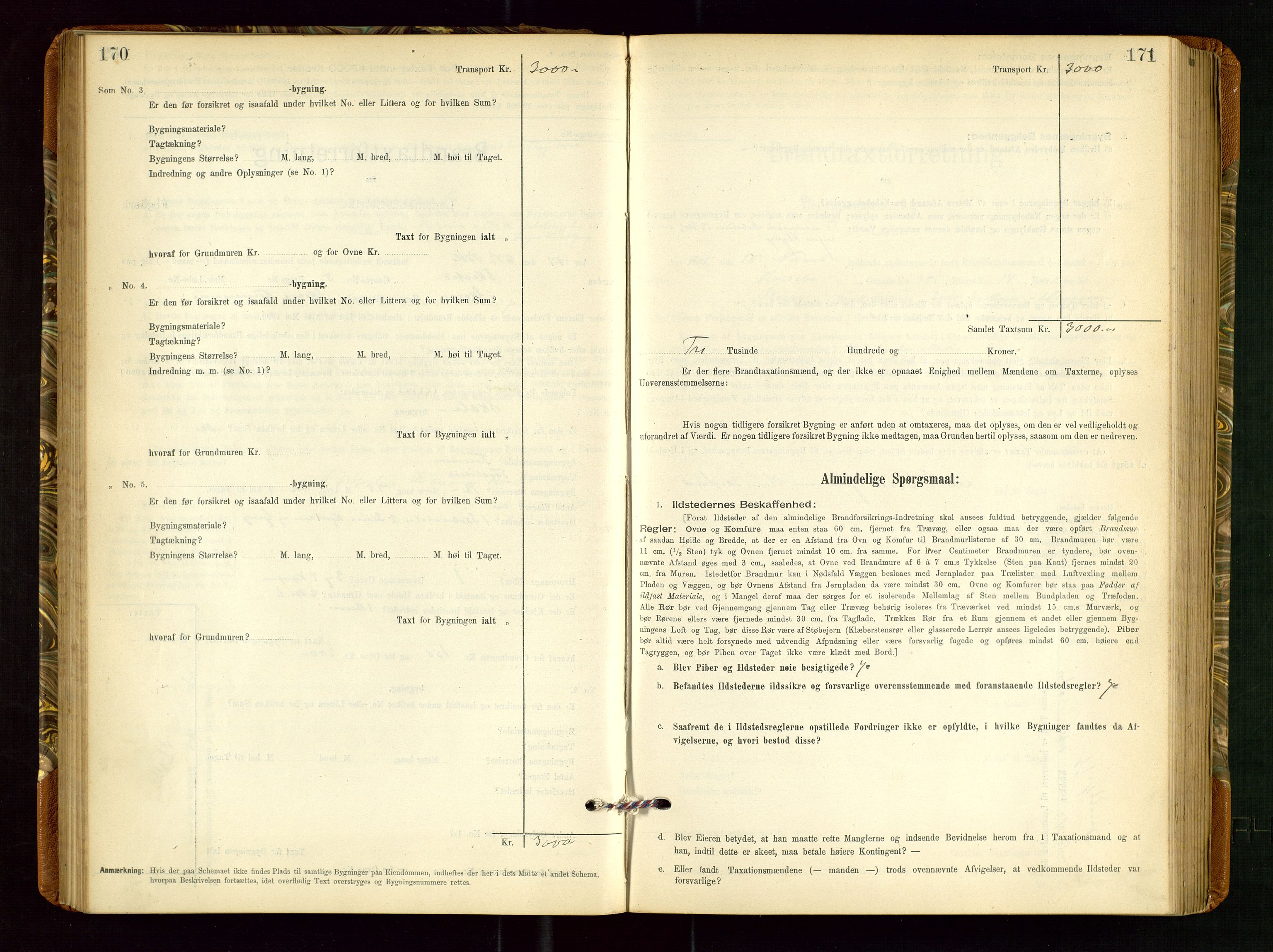 Torvestad lensmannskontor, AV/SAST-A-100307/1/Gob/L0002: "Brandtakstprotokol for Lensmanden i Torvestad", 1900-1905, s. 170-171