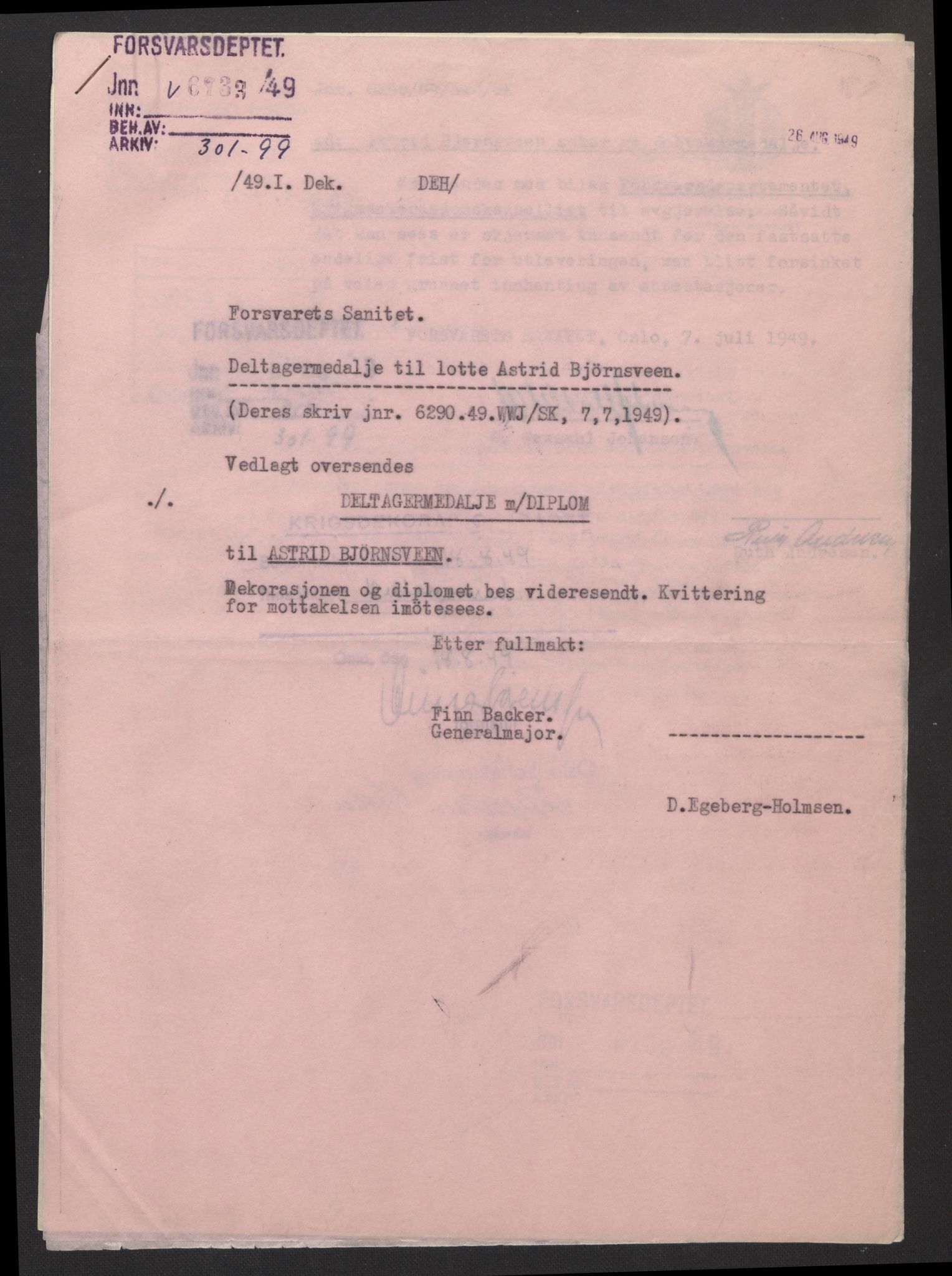 Forsvarsdepartementet, arkivet 1940-1945, RA/RAFA-2062, 1940-1945, s. 664
