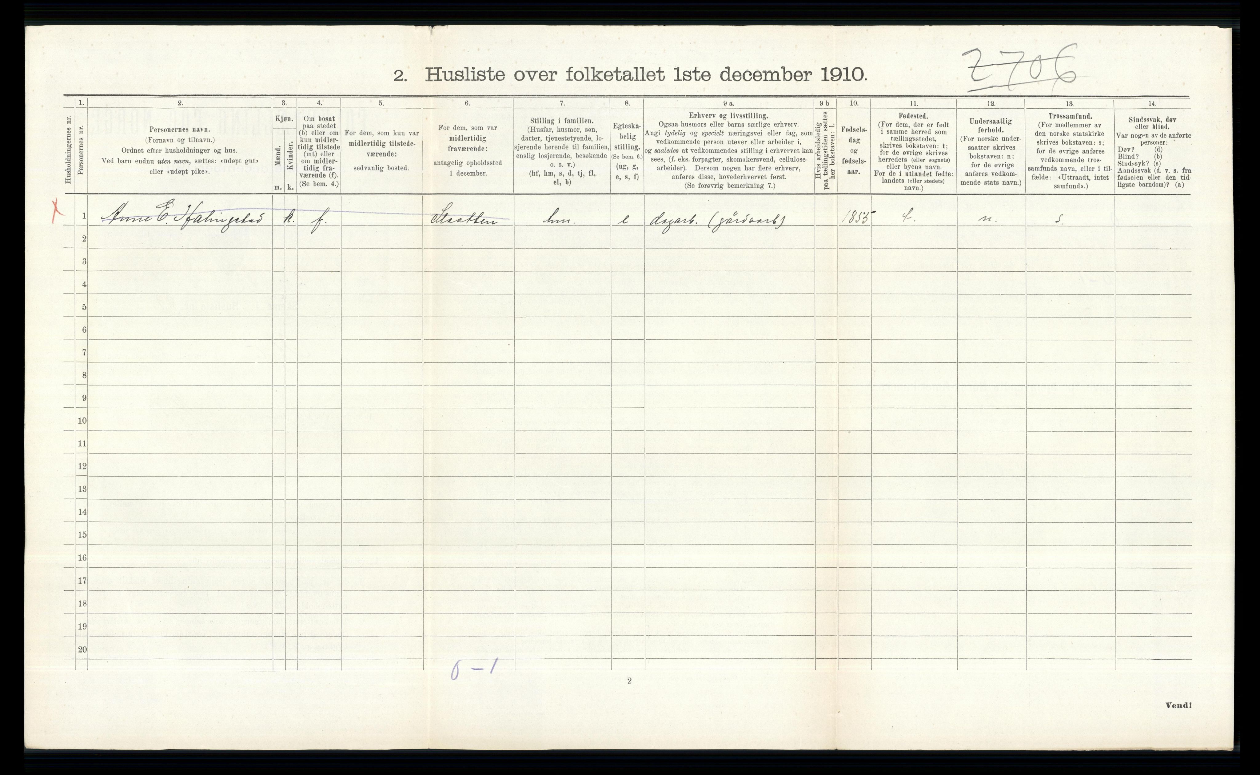 RA, Folketelling 1910 for 0620 Hol herred, 1910, s. 238