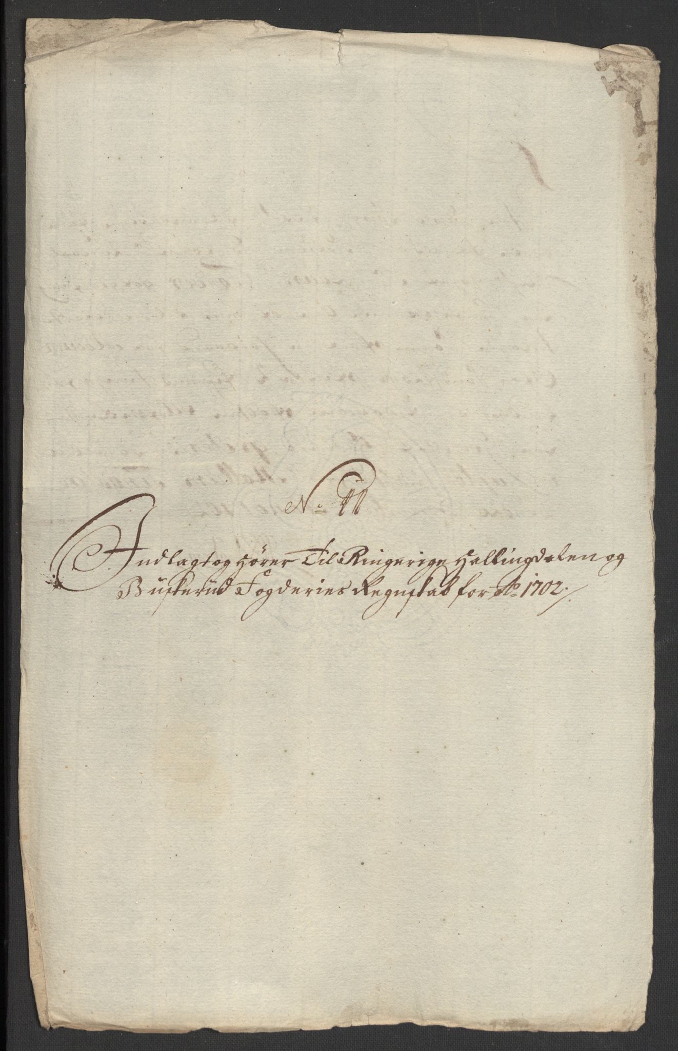 Rentekammeret inntil 1814, Reviderte regnskaper, Fogderegnskap, AV/RA-EA-4092/R22/L1459: Fogderegnskap Ringerike, Hallingdal og Buskerud, 1702, s. 269