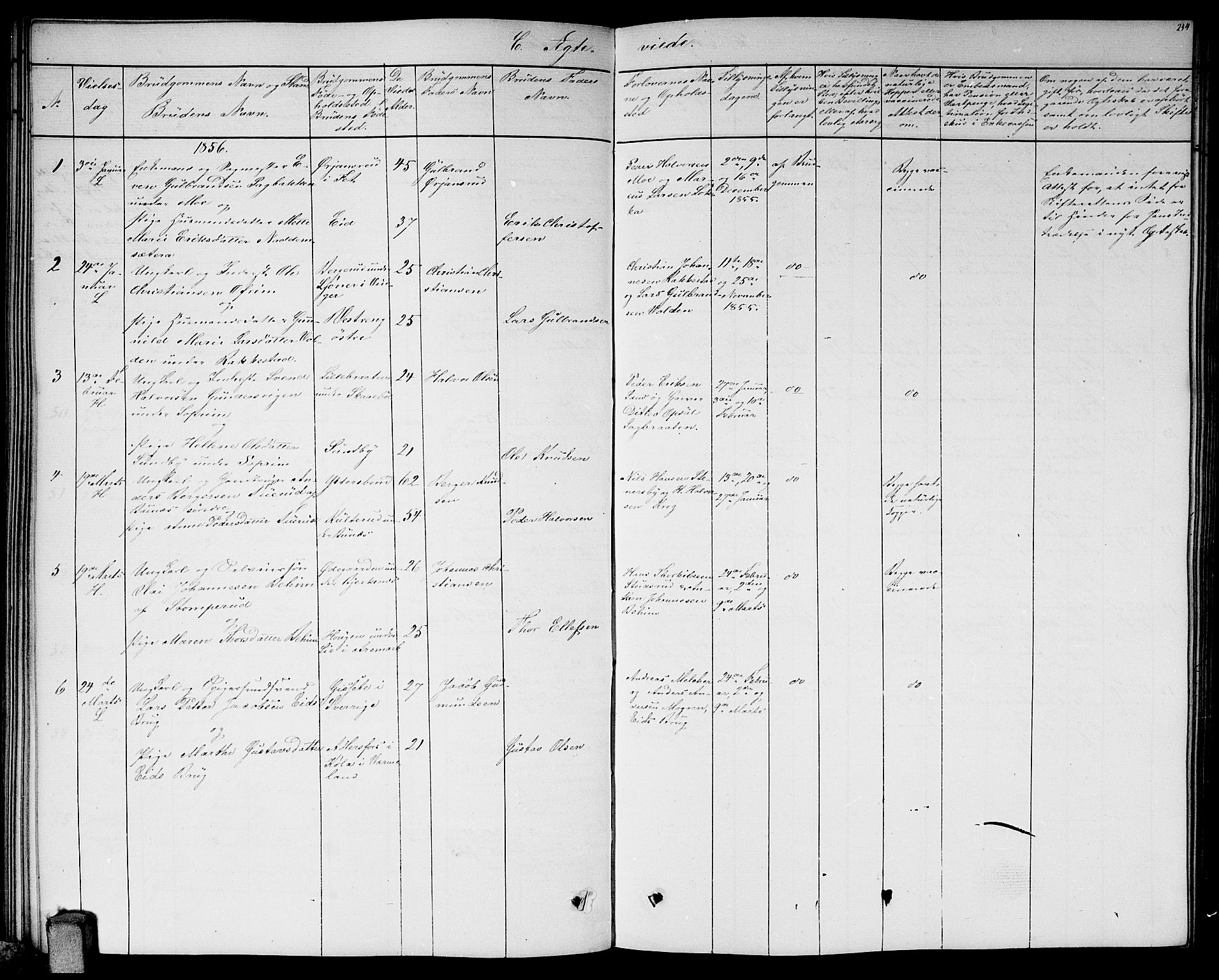 Høland prestekontor Kirkebøker, SAO/A-10346a/G/Ga/L0004: Klokkerbok nr. I 4, 1854-1862, s. 254