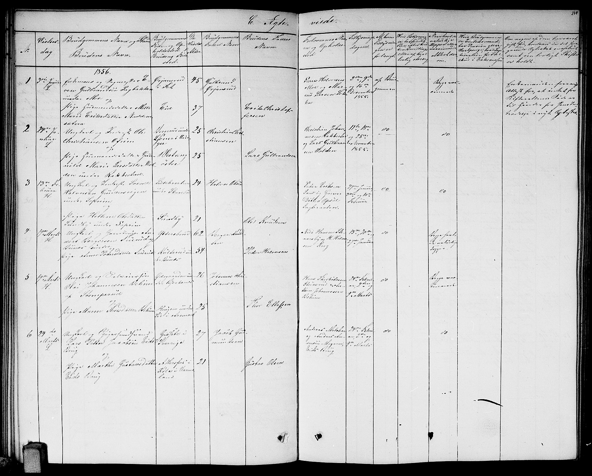 Høland prestekontor Kirkebøker, AV/SAO-A-10346a/G/Ga/L0004: Klokkerbok nr. I 4, 1854-1862, s. 254