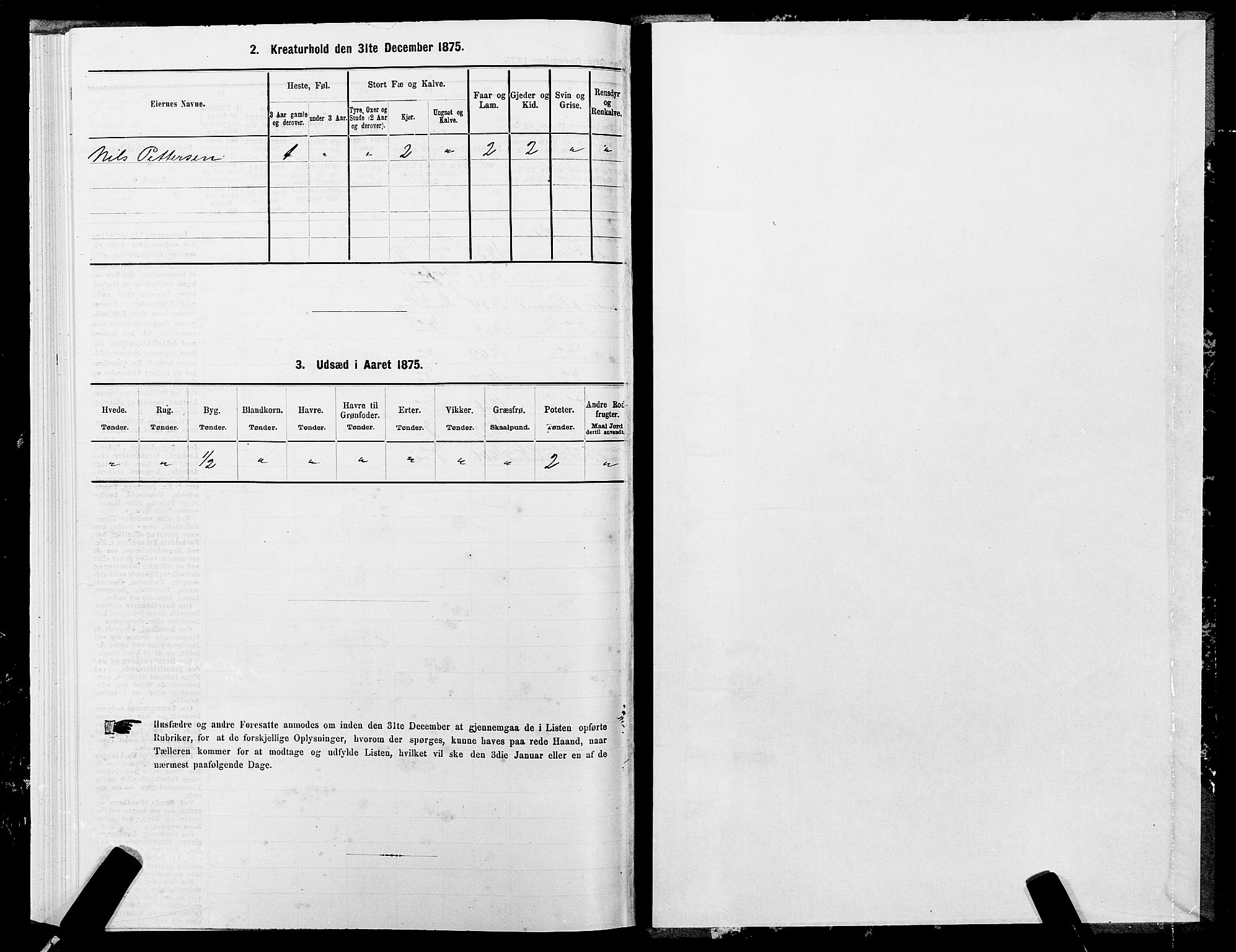 SATØ, Folketelling 1875 for 1915P Sand prestegjeld, 1875