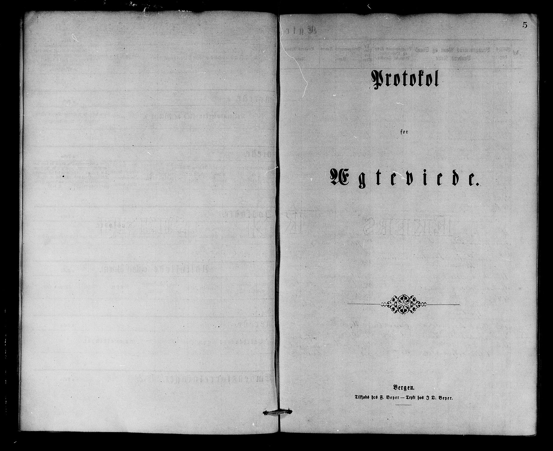 Korskirken sokneprestembete, SAB/A-76101/H/Hab: Klokkerbok nr. D 2, 1867-1886, s. 5