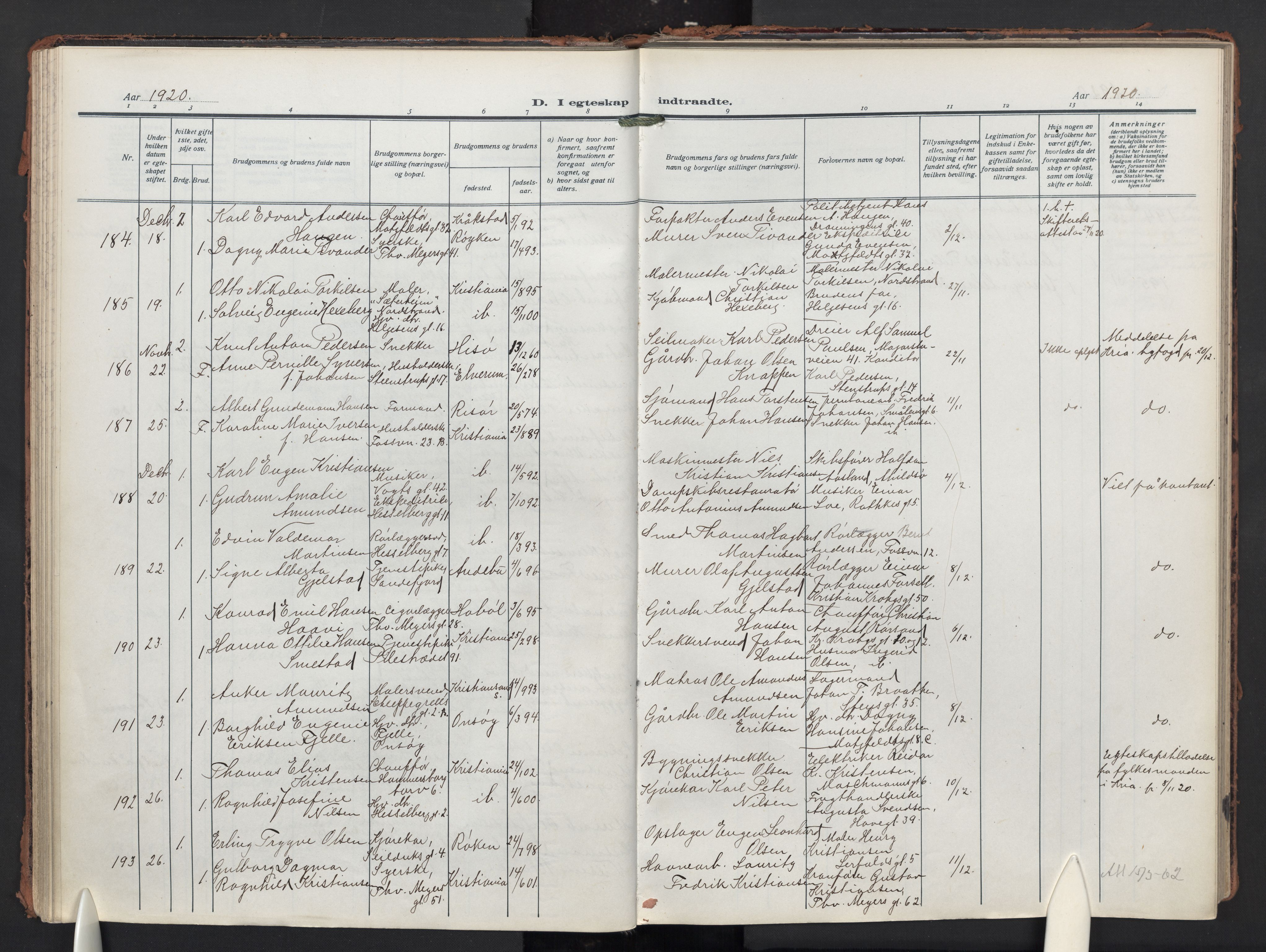 Paulus prestekontor Kirkebøker, AV/SAO-A-10871/F/Fa/L0024: Ministerialbok nr. 24, 1917-1929