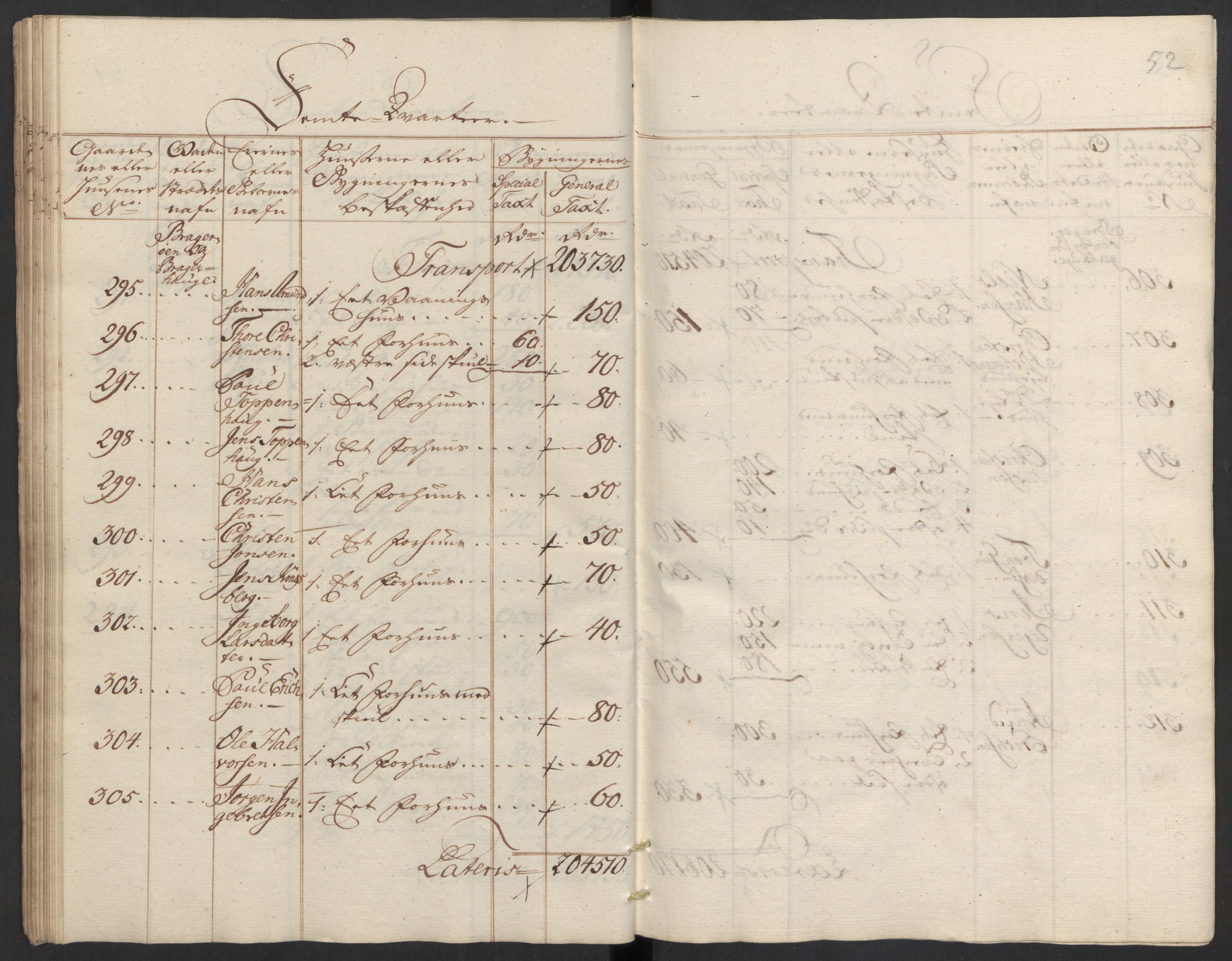 Kommersekollegiet, Brannforsikringskontoret 1767-1814, AV/RA-EA-5458/F/Fa/L0008/0002: Bragernes / Branntakstprotokoll, 1767, s. 52