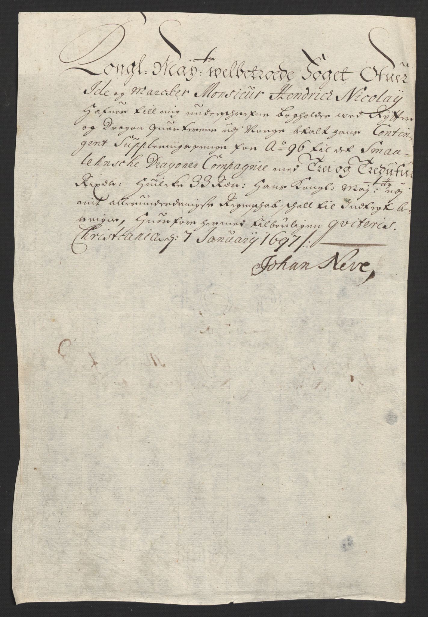 Rentekammeret inntil 1814, Reviderte regnskaper, Fogderegnskap, RA/EA-4092/R01/L0013: Fogderegnskap Idd og Marker, 1696-1698, s. 143