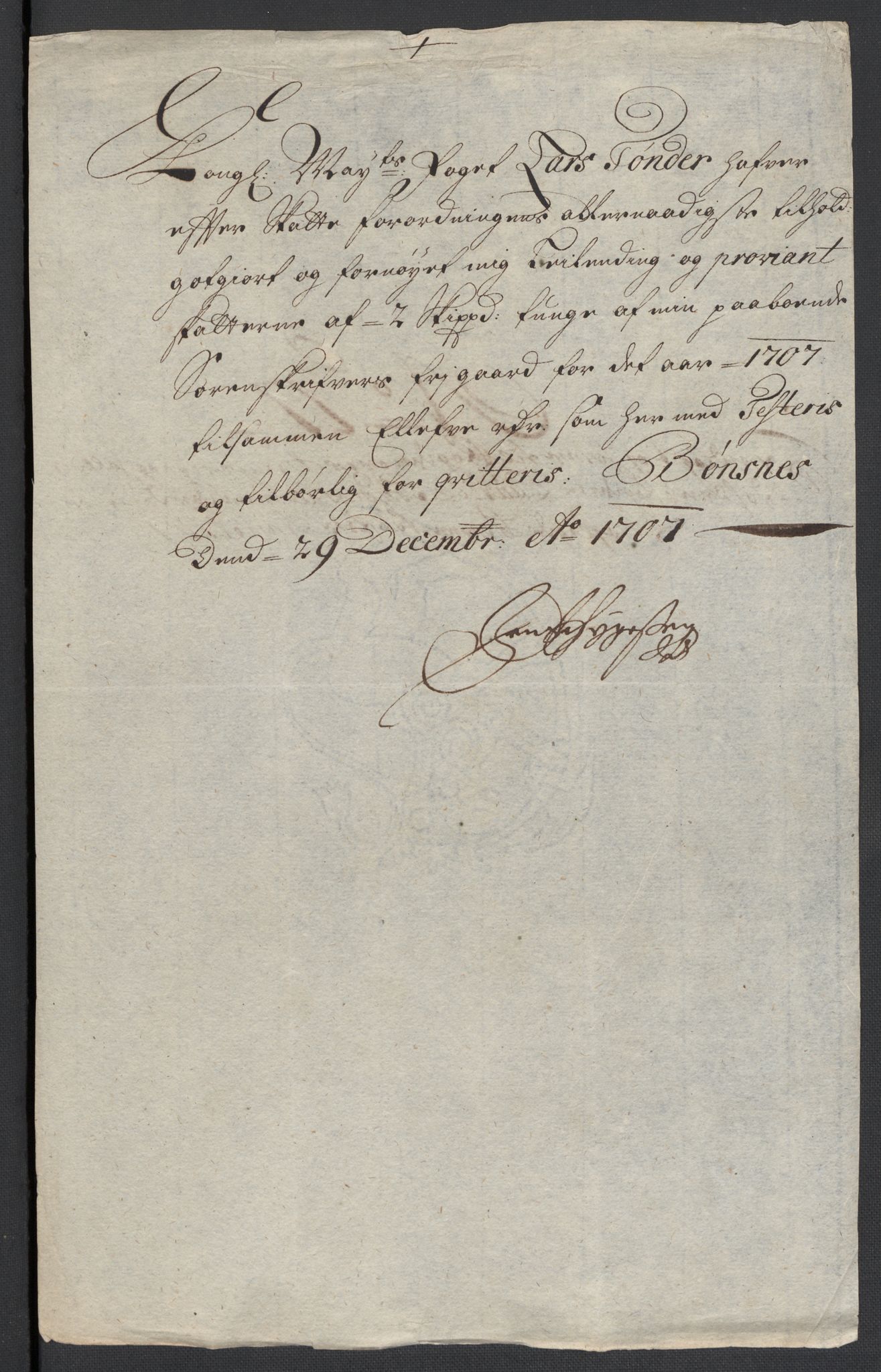 Rentekammeret inntil 1814, Reviderte regnskaper, Fogderegnskap, AV/RA-EA-4092/R22/L1466: Fogderegnskap Ringerike, Hallingdal og Buskerud, 1707, s. 262