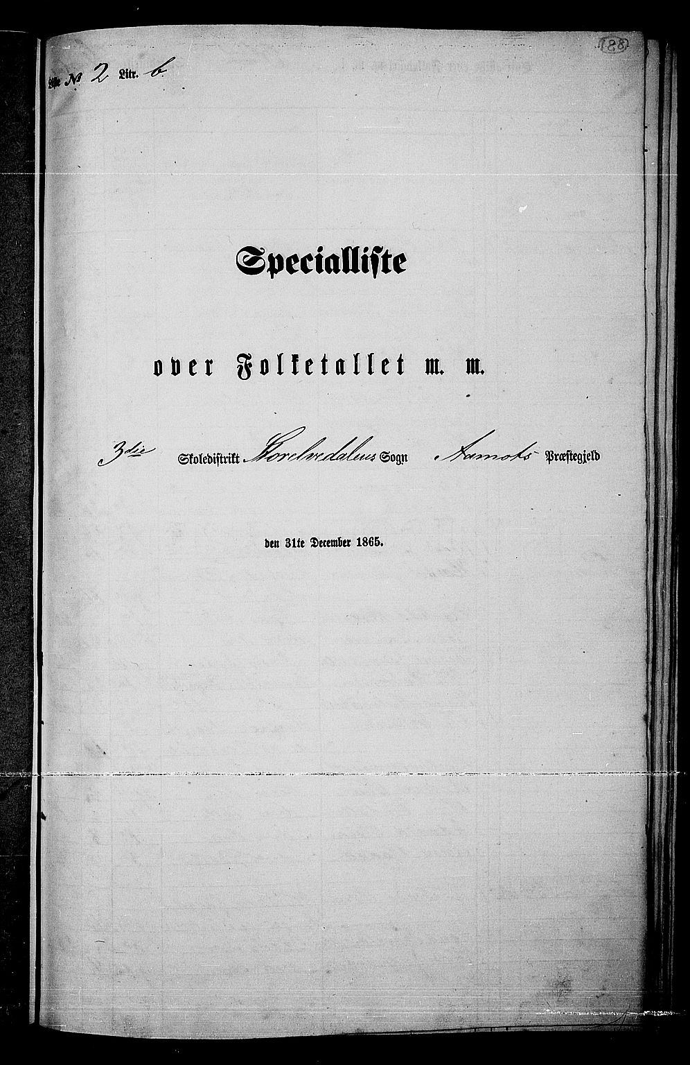 RA, Folketelling 1865 for 0429P Åmot prestegjeld, 1865, s. 164