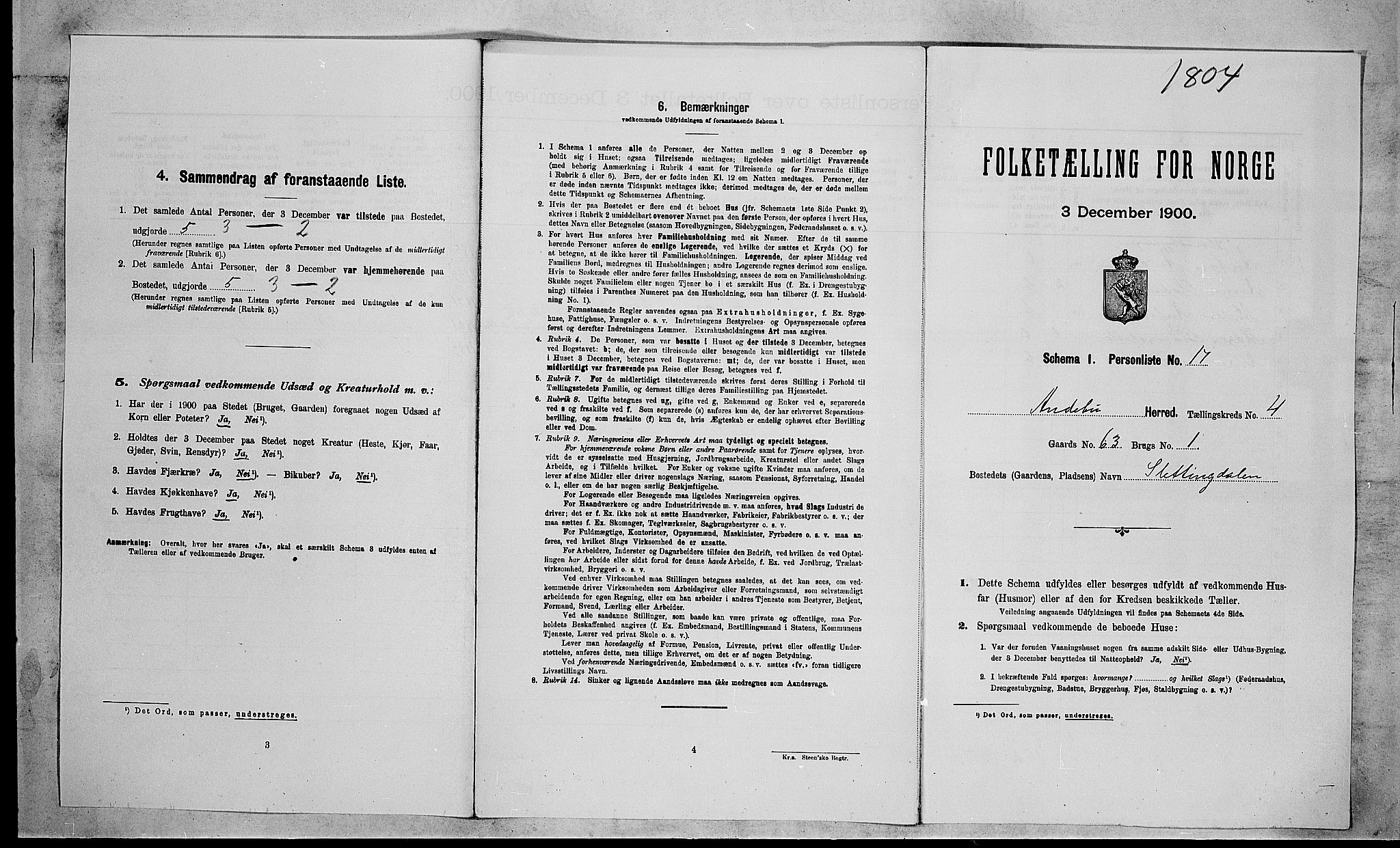 RA, Folketelling 1900 for 0719 Andebu herred, 1900, s. 523