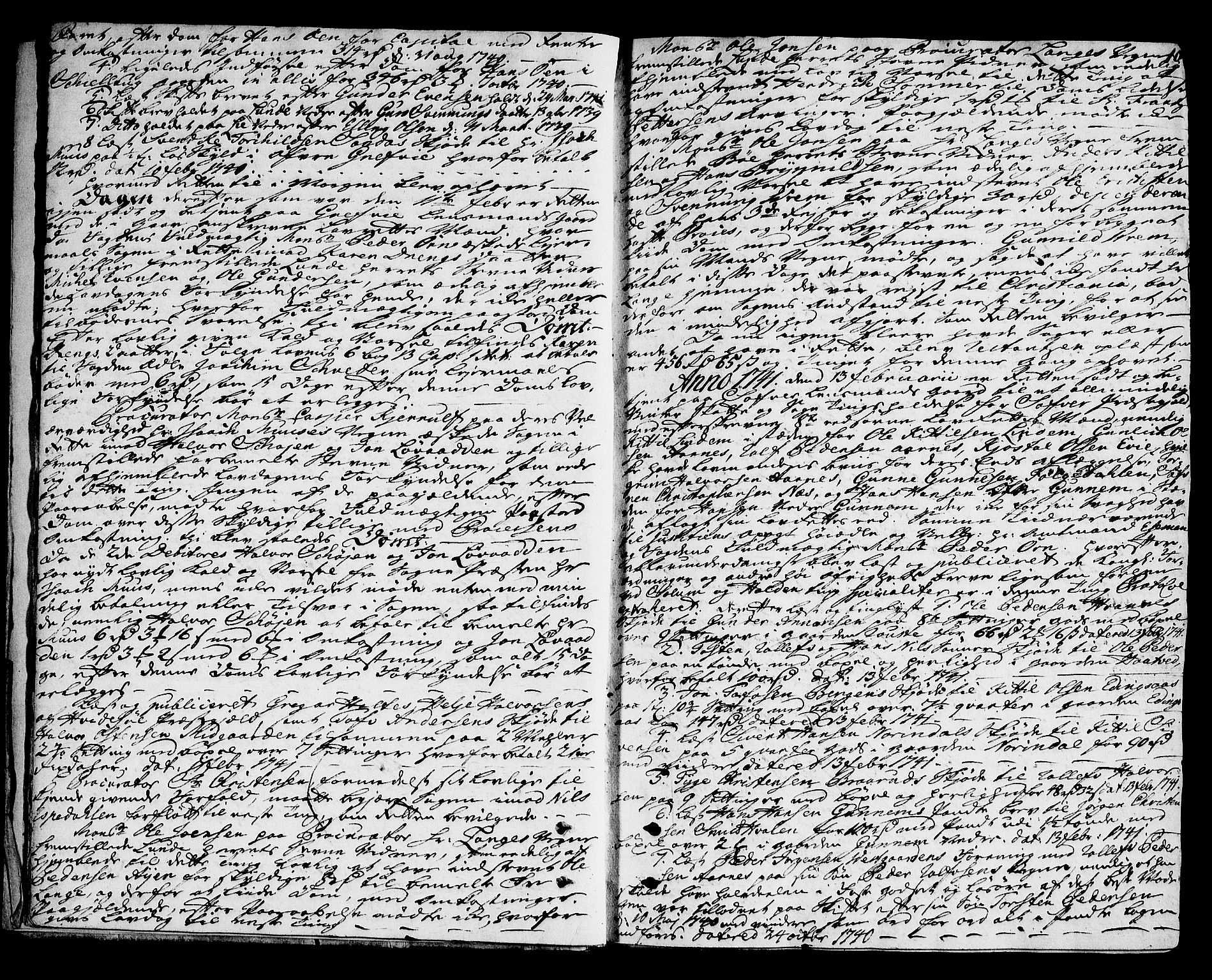 Nedre Telemark sorenskriveri, AV/SAKO-A-135/F/Fa/L0017: Tingbok, 1740-1746, s. 10