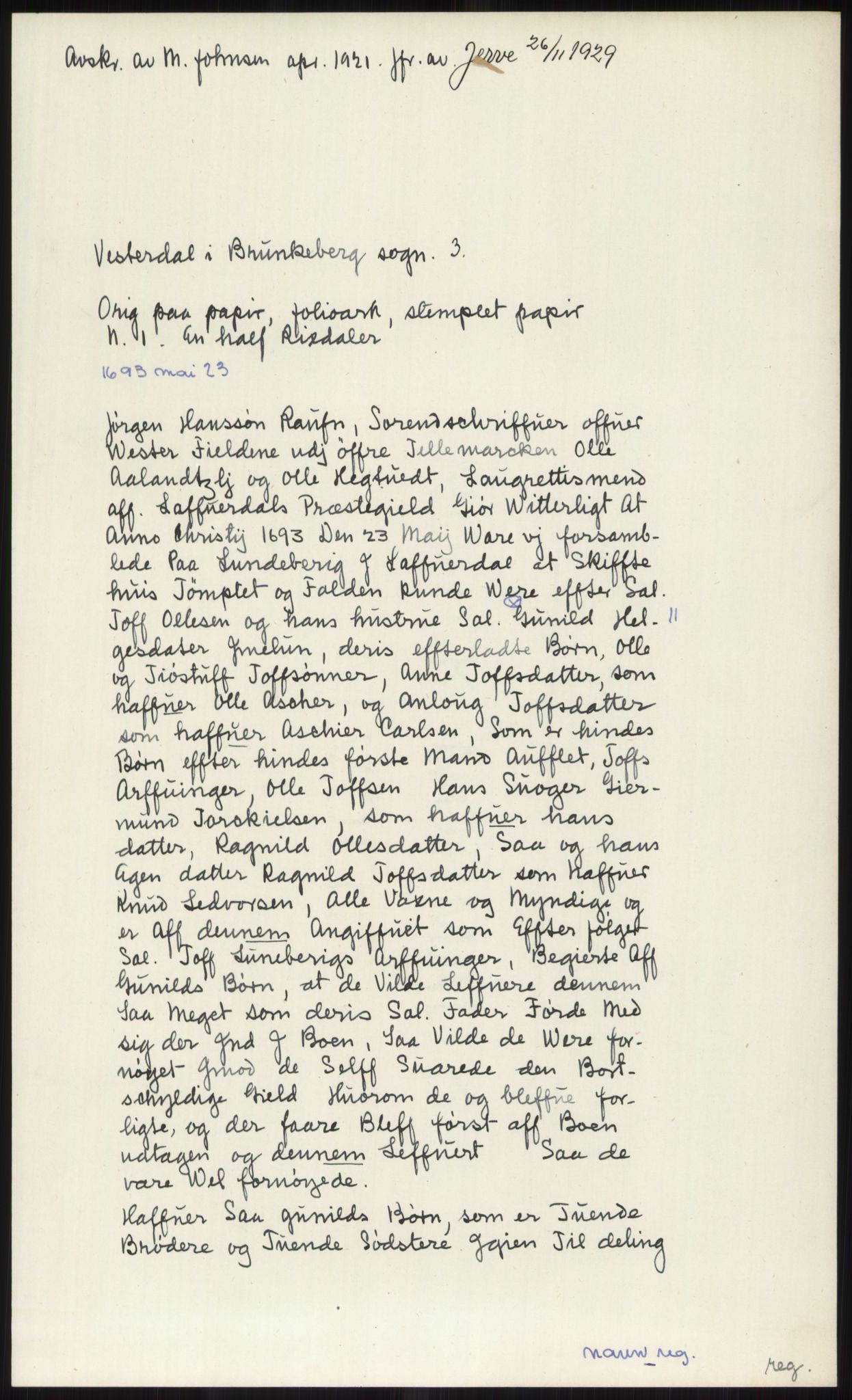 Samlinger til kildeutgivelse, Diplomavskriftsamlingen, AV/RA-EA-4053/H/Ha, s. 3900