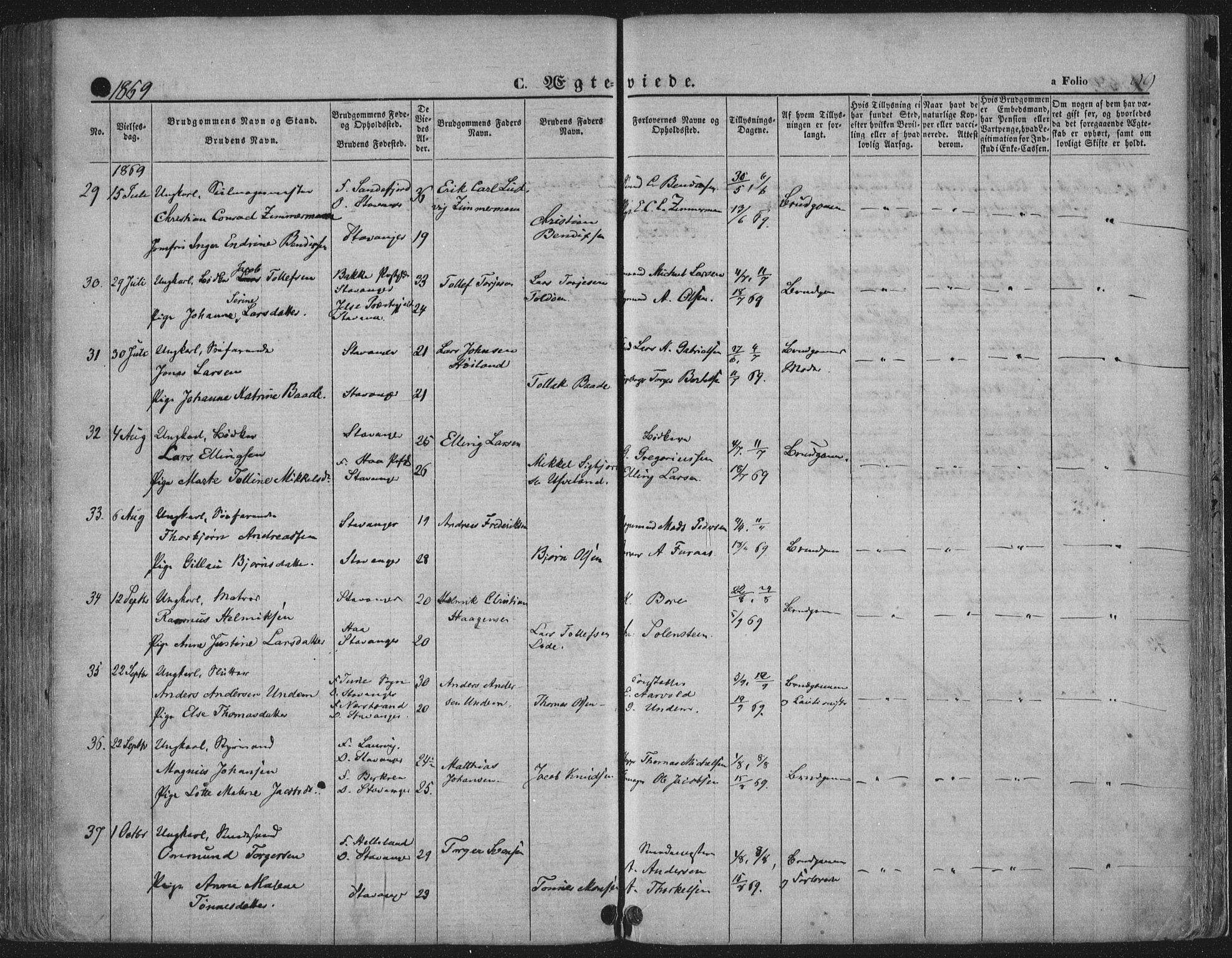 Domkirken sokneprestkontor, SAST/A-101812/001/30/30BA/L0019: Ministerialbok nr. A 18, 1857-1877, s. 99